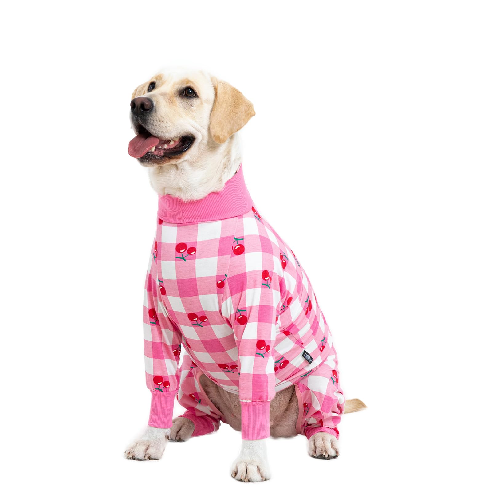 Pink Recovery Suit for Dogs After Surgery - Medium Large, Lightweight Onesie for Shedding, Prevent Licking Surgical Wound, Pajam