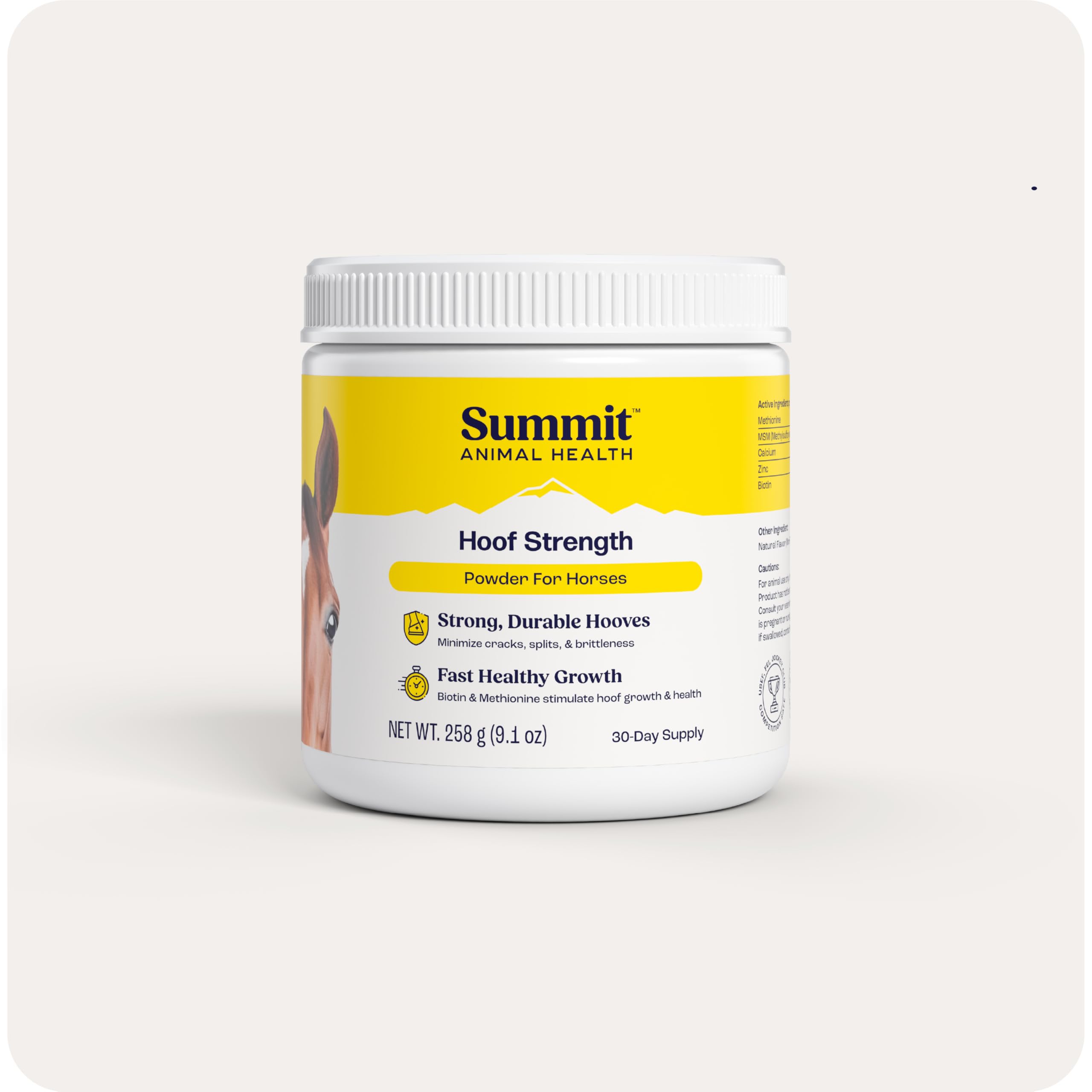 Summit Equine Hoof Strength Powder for Horses, Promotes Healthy Hooves with Biotin, Amino Acids, and Minerals, Horse Hoof Supple