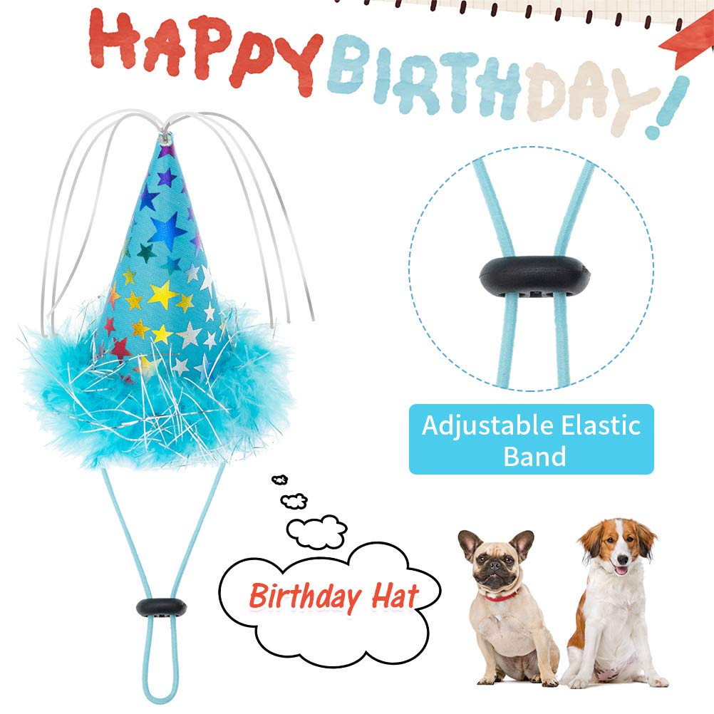 Expawlorer Dog Birthday Bandana Set - Cute Hat And Squeaky Cake Toy For Birthday Party Supplies Gift - Great For Small Medium Large Dogs