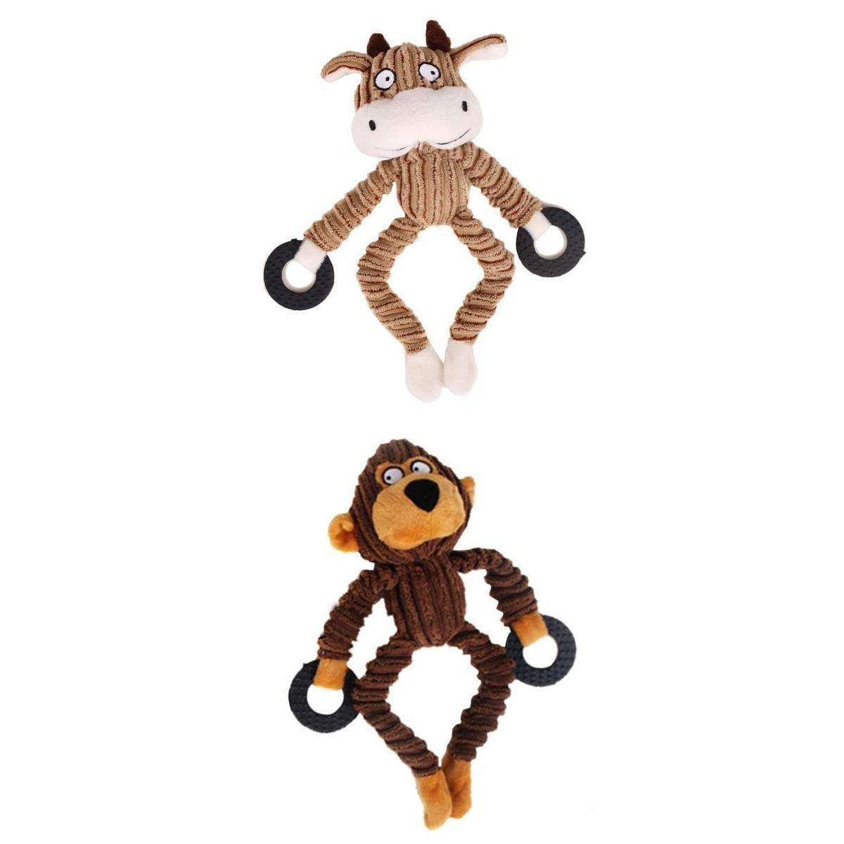 HEAVENGLOW 2 Pcs/Set Pet Dog Toy Fun Puppy Chew Squeaker Dog Squeaky Play Sound Toys | Dog Supplies