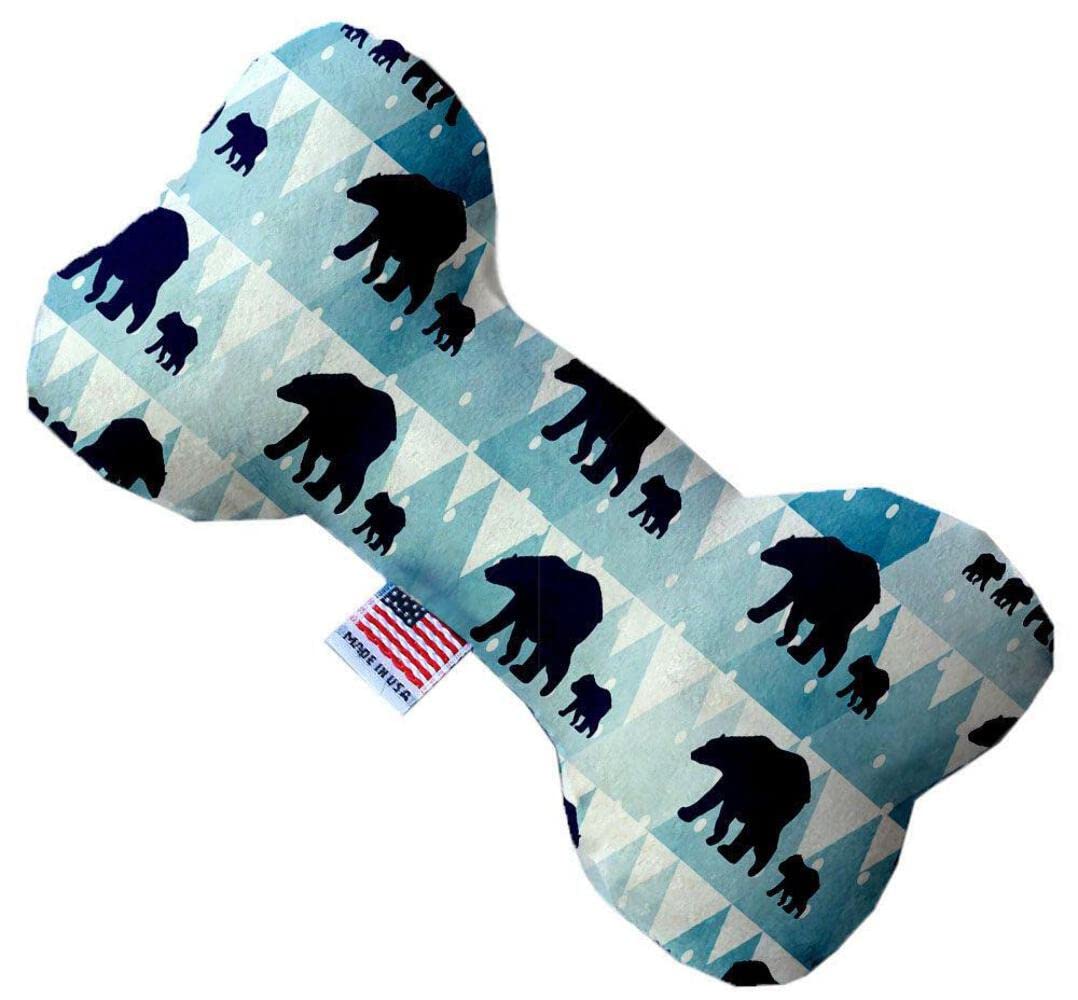 Mirage Pet Product Winter Bear Tracks 10 Inch Canvas Bone Dog Toy