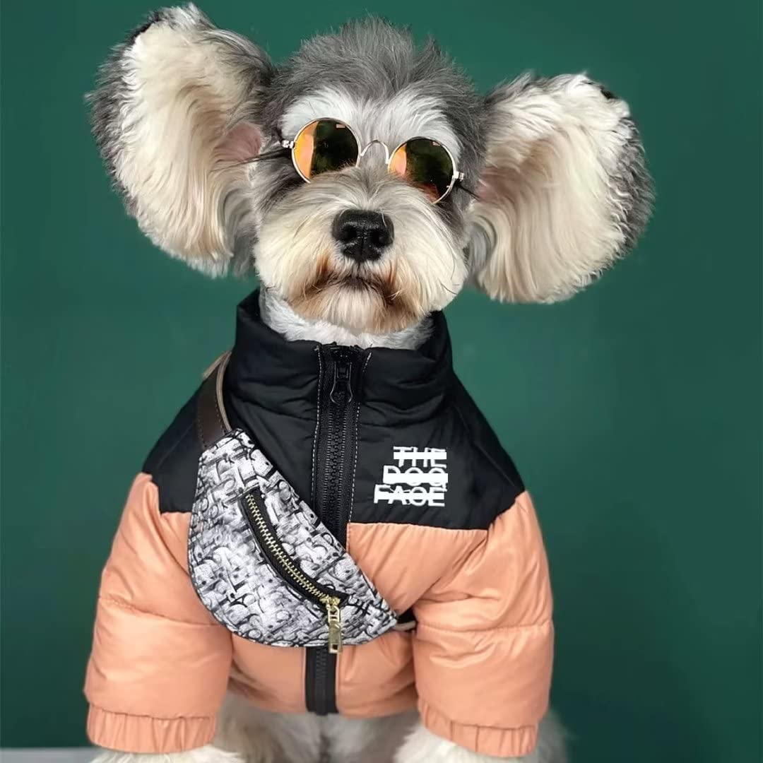 Dog Winter Coat Duck Down Jacket for Small Medium Dogs-Thicken Dog Coat Windbreaker Puppy Winter Clothes for Cold Weather Snowda