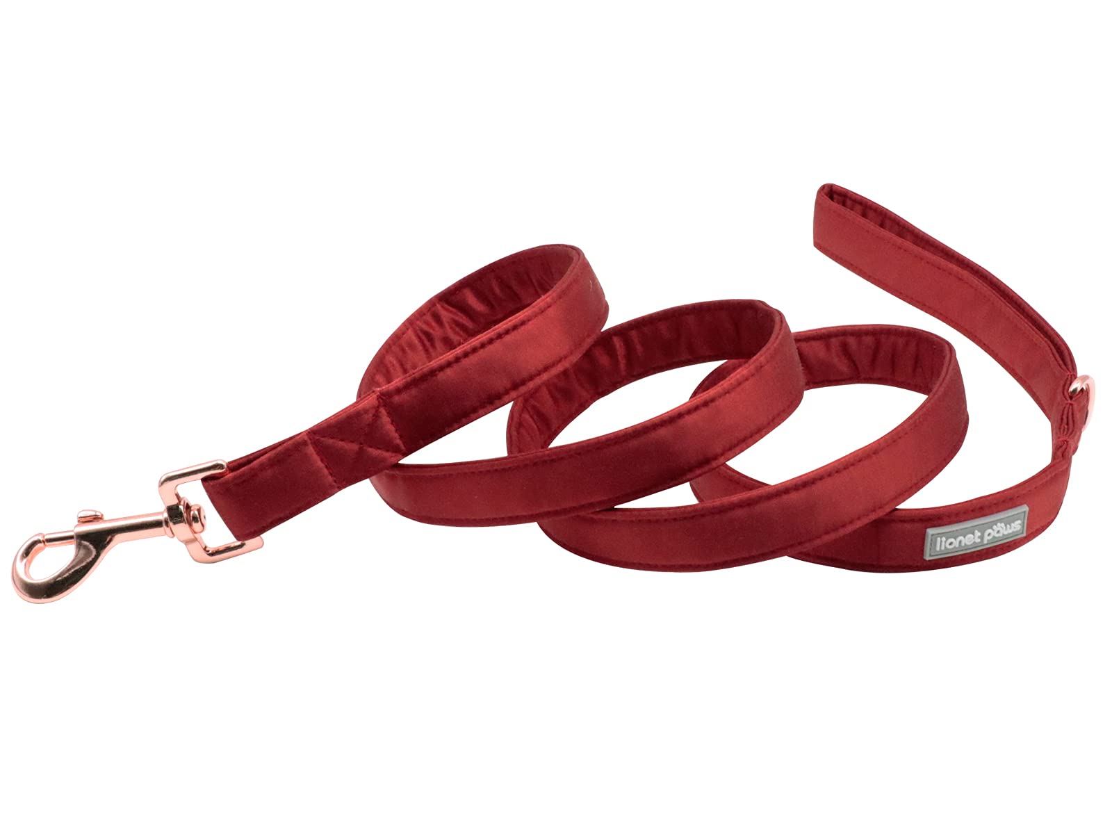 Lionet Paws Dog Leash - Silk Red Leash For Small Medium Large Dogs Matching Collar For Girl And Boy