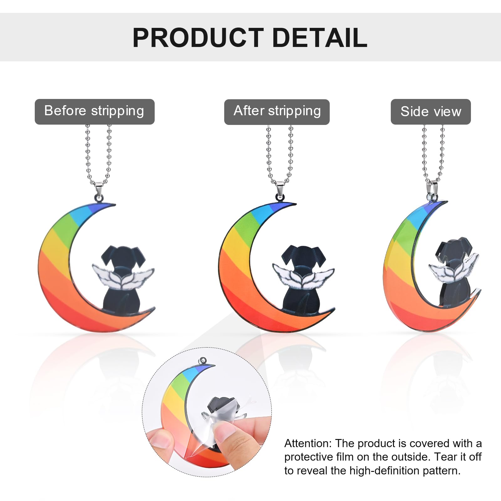 Dog Memorial Gifts For Loss Of Dog - Dog On The Moon Pet Remembrance Gift Dog Car Mirror Hanging Accessories - Dog Memorial Sunc