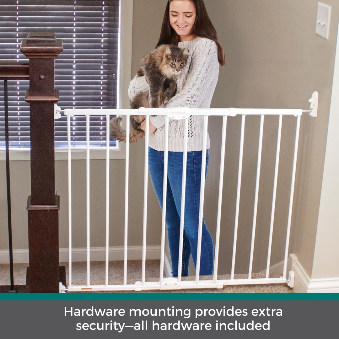 Mypet Clearpath Wide Staircase & Hallway Pet Gate With Hardware Mount. 31' Tall, 28.7'-47.9' Wide.