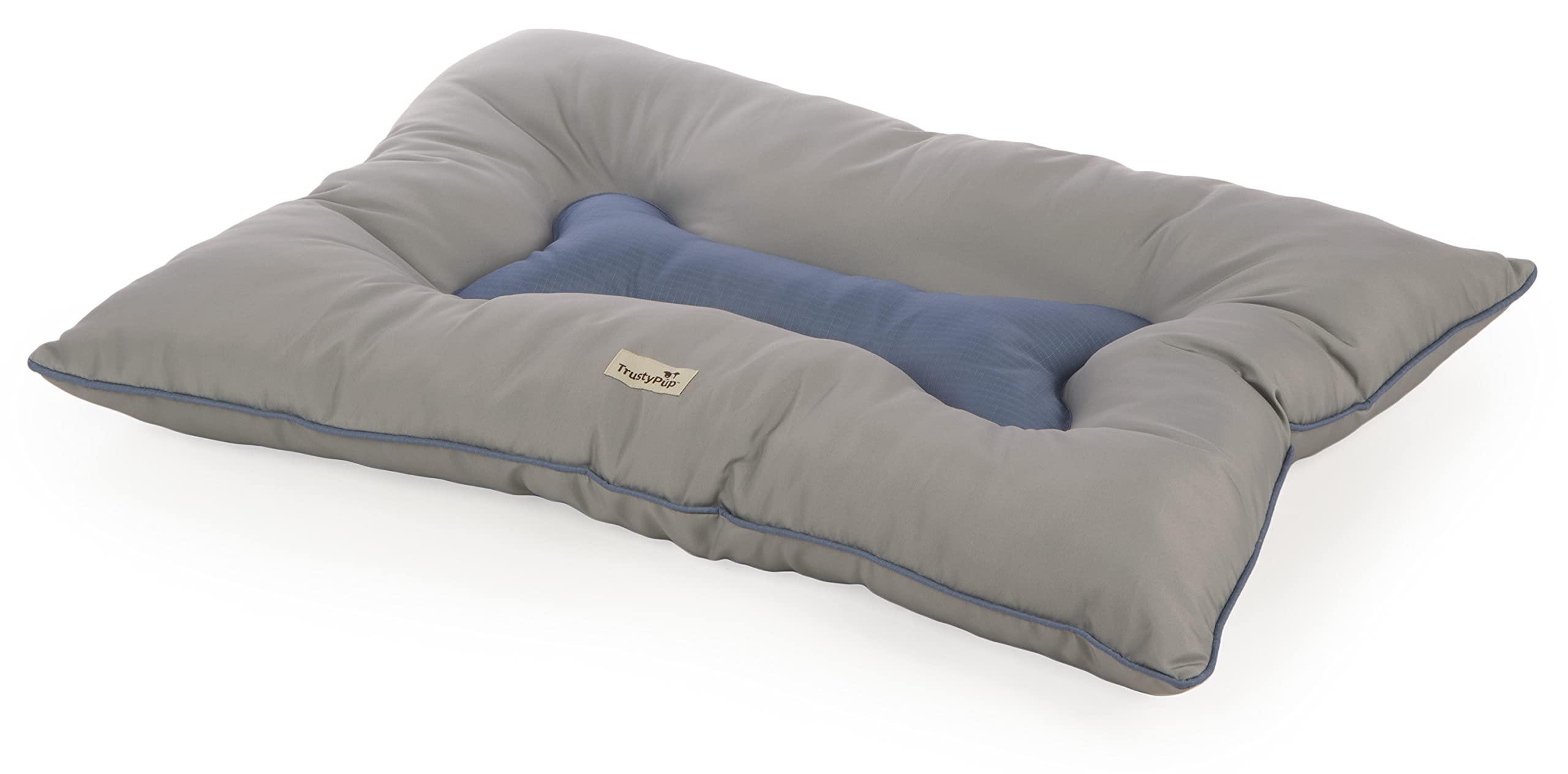 Trustypup Dura Mat Tufted Pillow Pet Bed, Easy To Clean - Gray, Large, Dura Mat (Gray), 36.0' L X 27.0' W X 5.0' Th