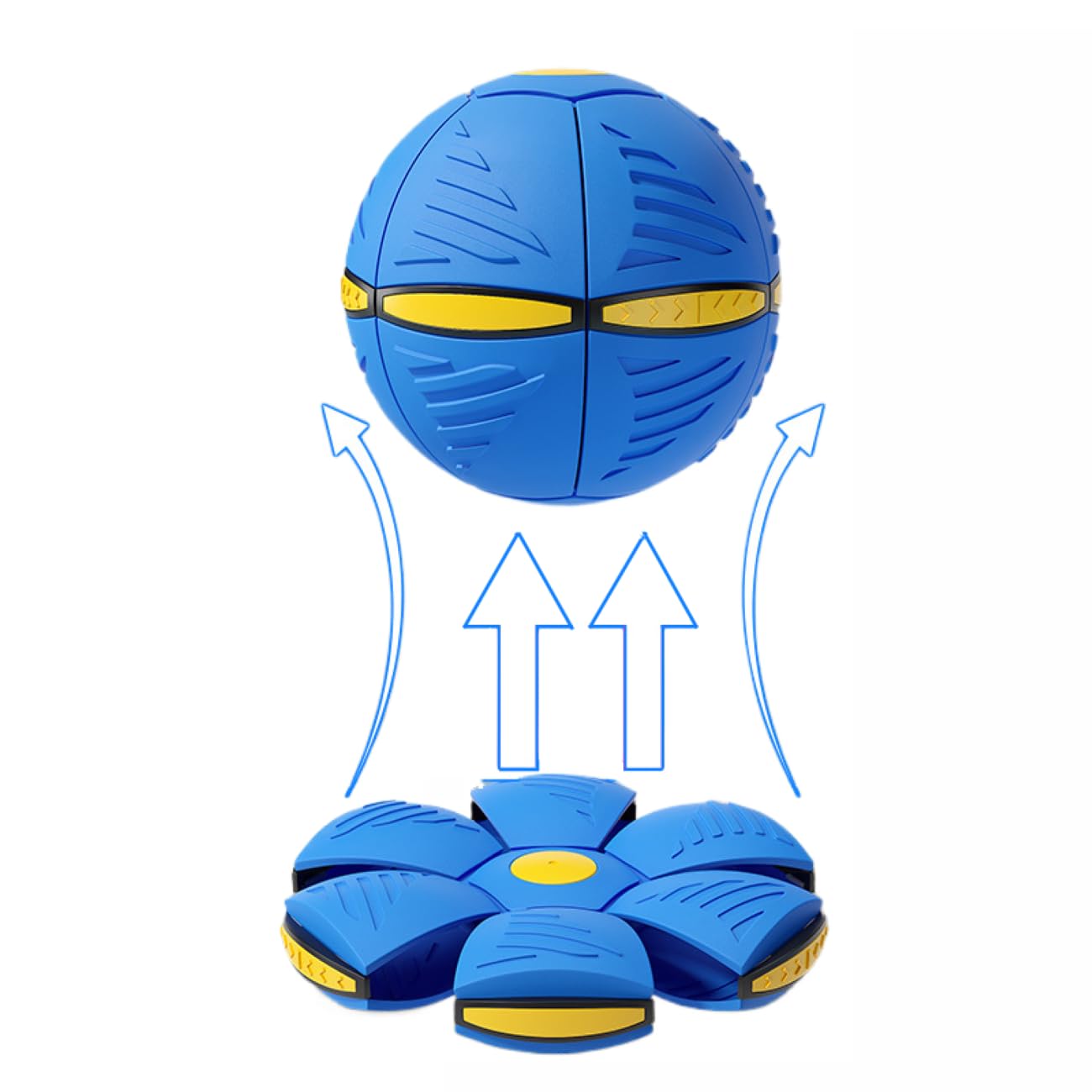 BOTIZR Flying Saucer Ball for Dogs,Pet Toy Interactive Flying Saucer Dog Toy Portable,Outdoor Yard Dog Toys,Perfect Doggy Disc B