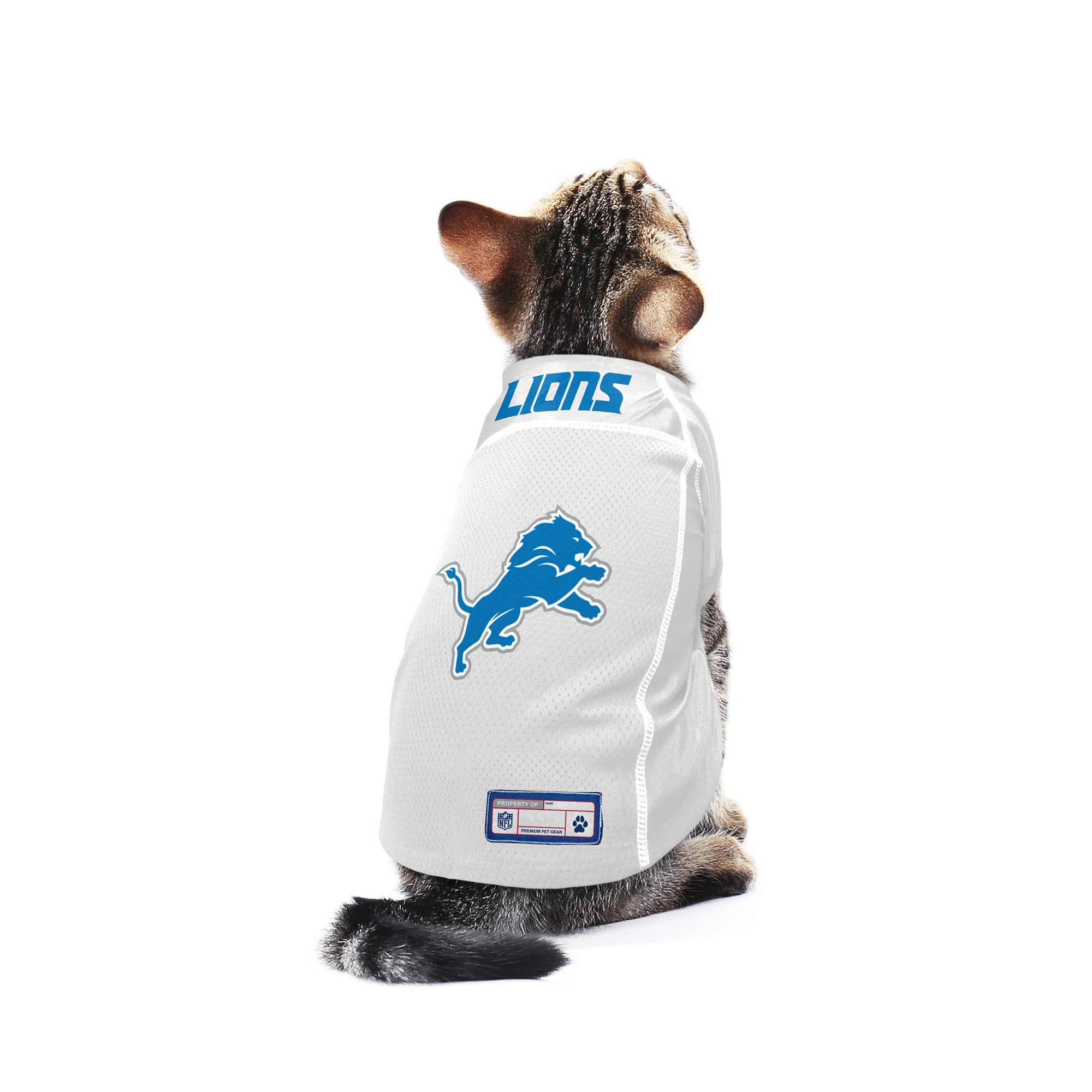 Littlearth Unisex-Adult Nfl Detroit Lions - 1 Basic Pet Jersey, Team Color, Large