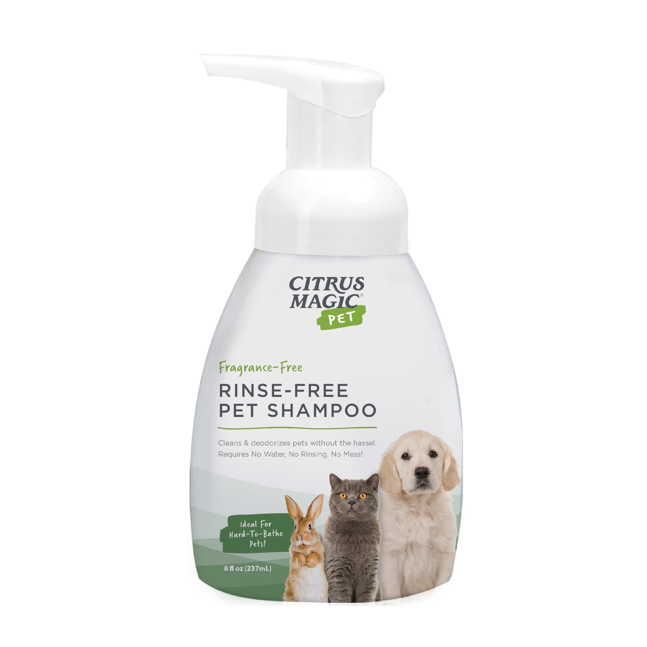 Citrus Magic Pet Rinse-Free Pet Shampoo, 8-Fluid Ounce