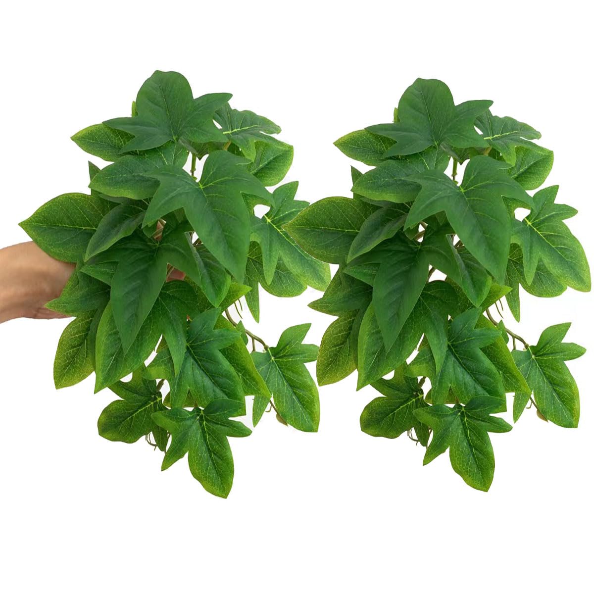 KERUIDENG Reptile Plants for Terrarium Decor, Amphibian Habitat Decor, Reptile Tank Accessories, Artificial Hanging Plants with 