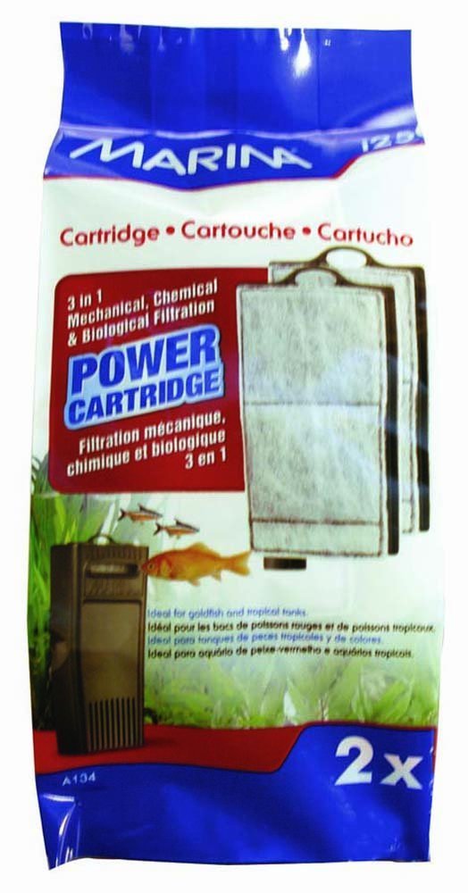 Marina I25 Power Cartridge, Replacement Aquarium Filter Media, 2-Pack, A134