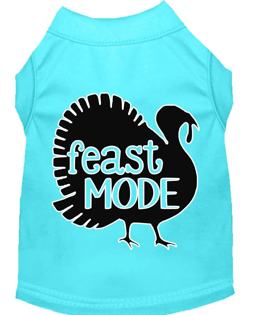 Pet Dog & Cat Shirt Screen Printed, "Feast Mode" Black 2XL (20-25 lbs.)