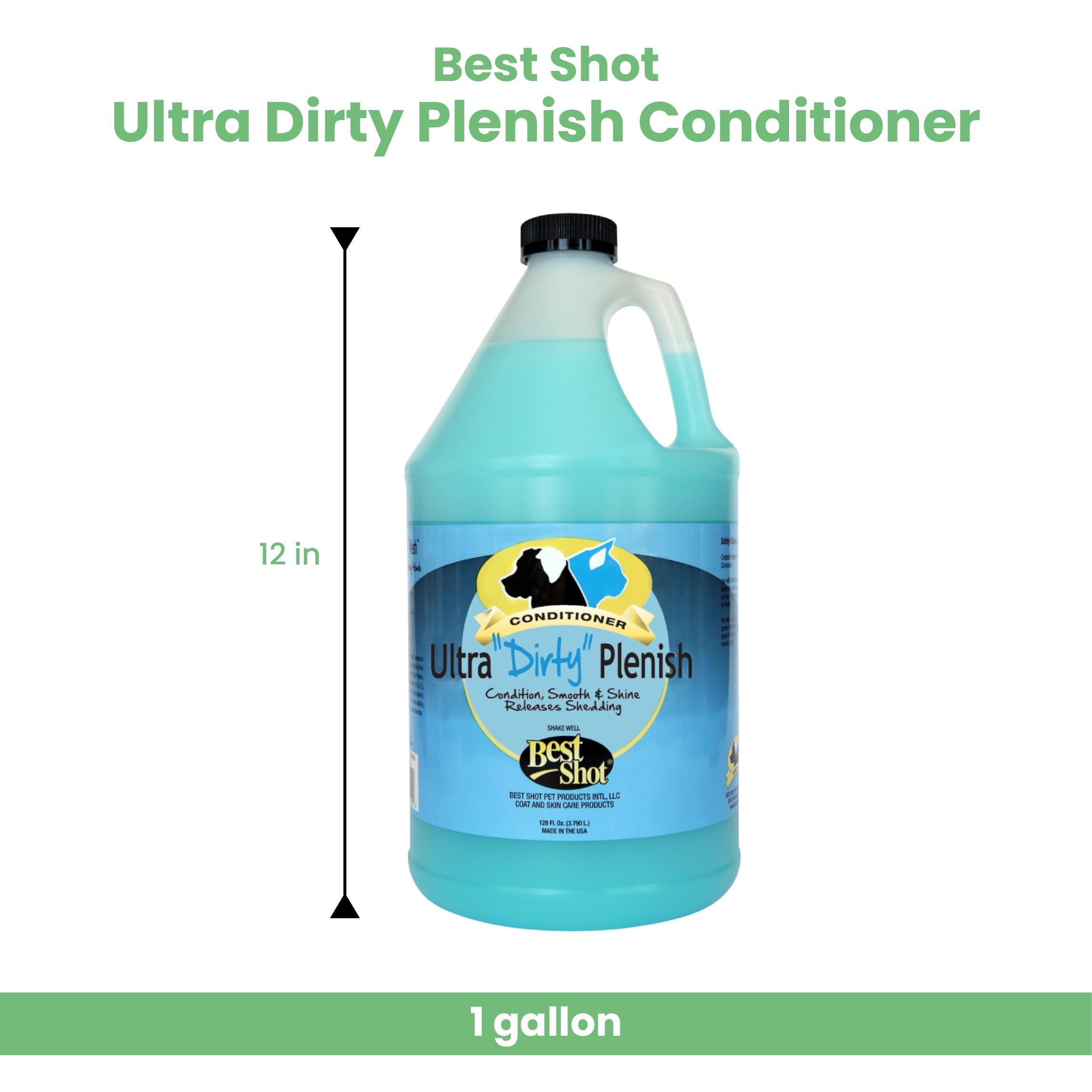 Best Shot Ultra Dirty Plenish Conditioner, Ideal Pet Grooming Conditioner, Protein-Enriched Moisturizing Conditioner For Dogs, C