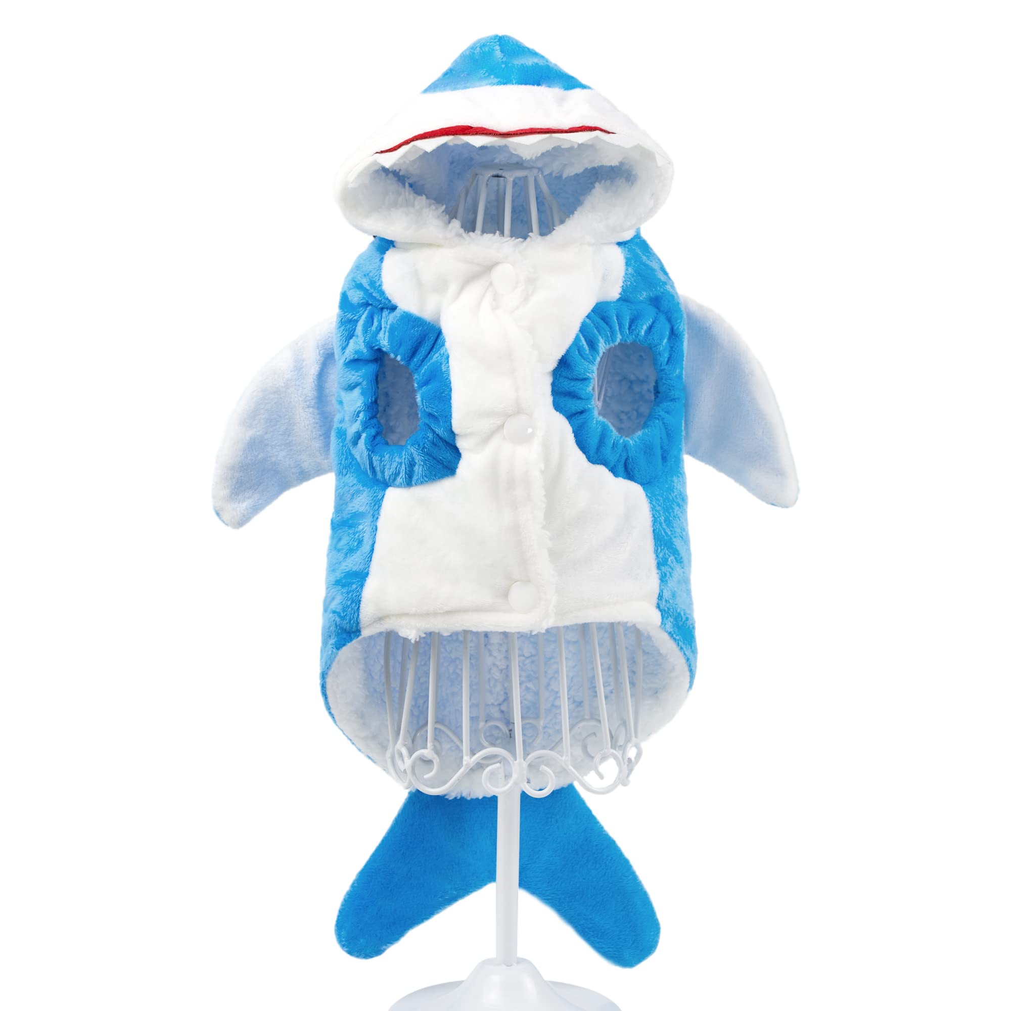 Nacoco Pet Shark Costume Clothes, Cute Christmas Dog Apparel Outfit For Large Dogs, Fall And Winter (Blue, 4Xl)
