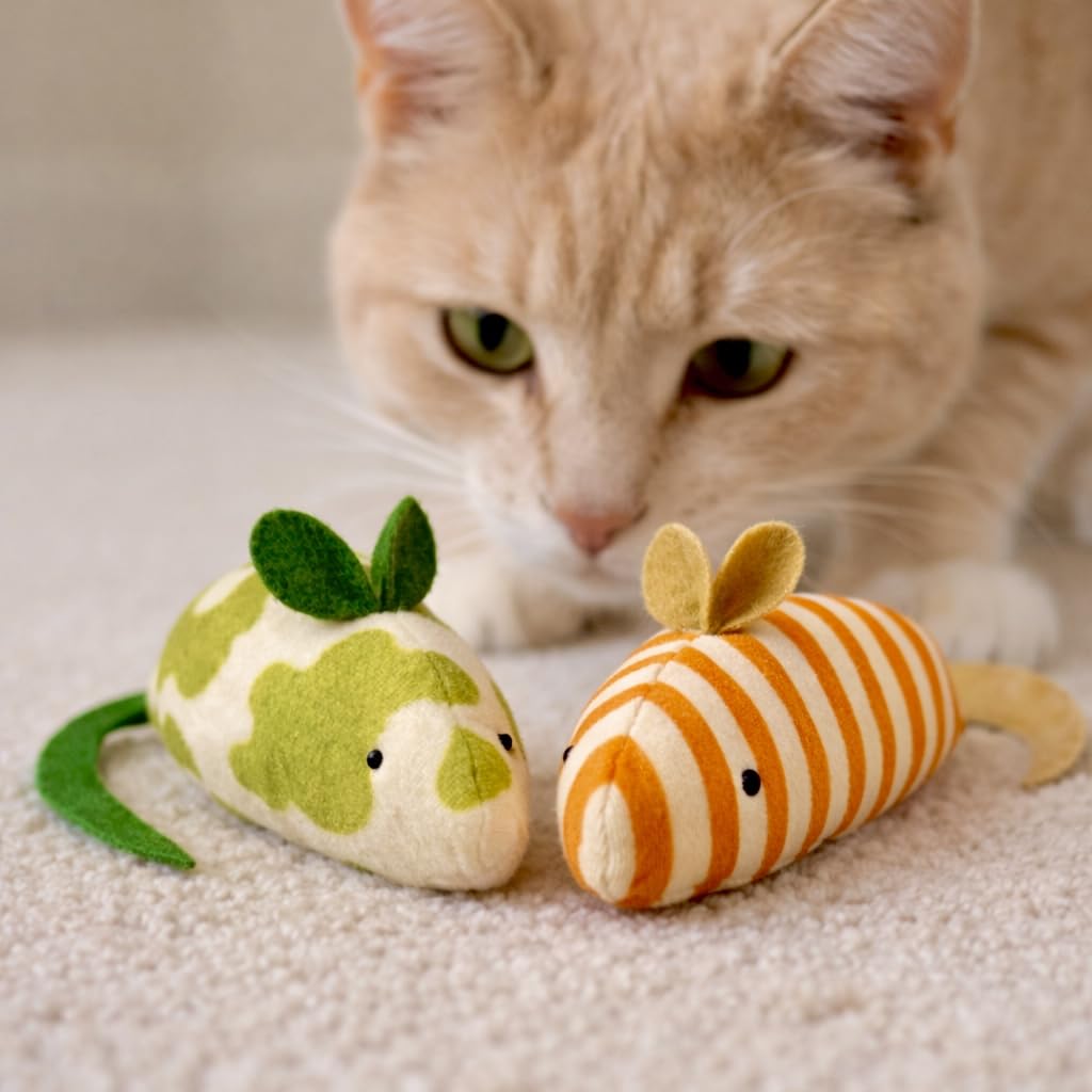 Petpals Rattle Mouse Cat Toy Combo | Interactive Toys For Cats | Triggers Natural Hunting Instinct