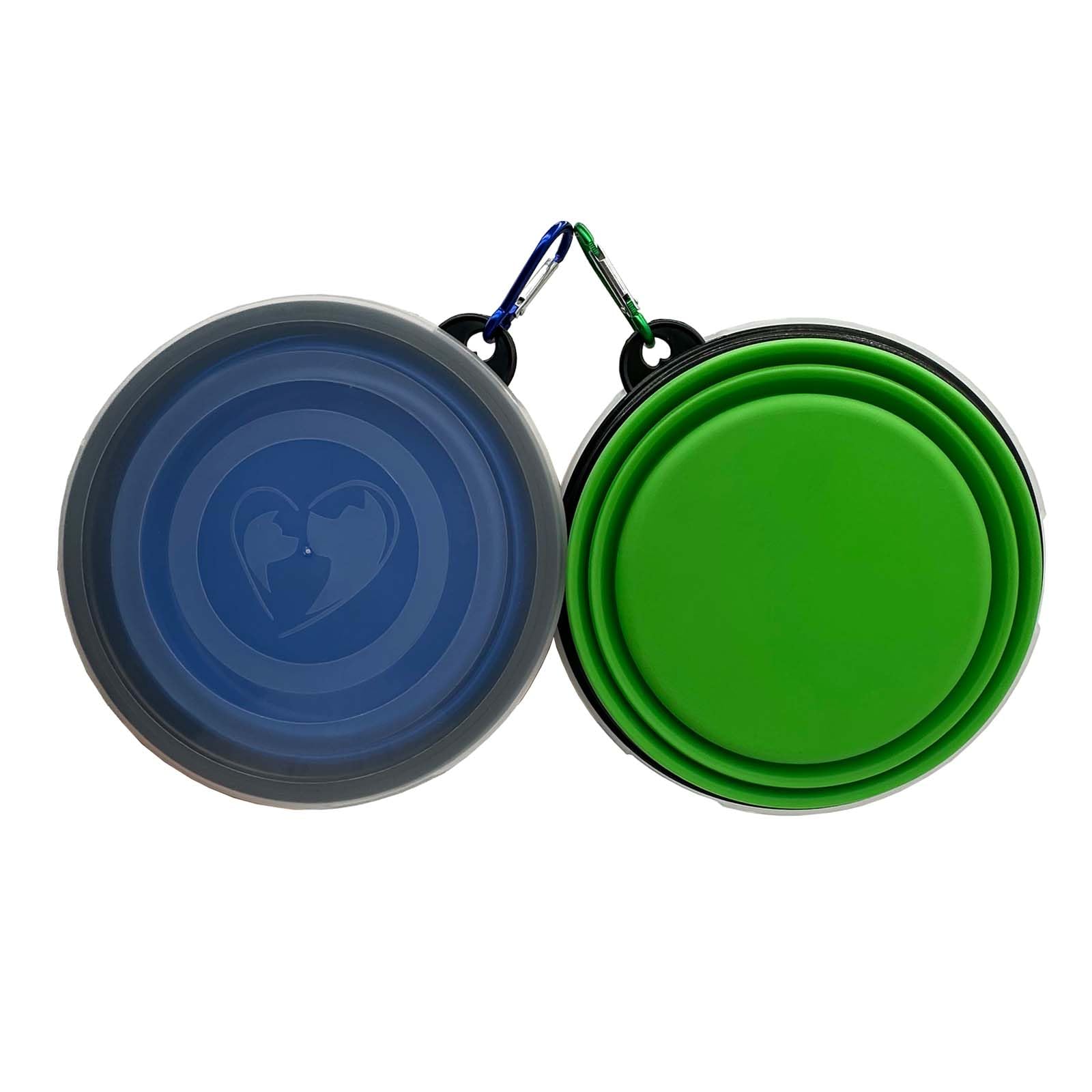 Small Collapsible Dog Bowl 12Oz,2 Pack Portable And Foldable Pet Travel Bowls With 2 Carabiners & Lids For Dogs Cats And Small A