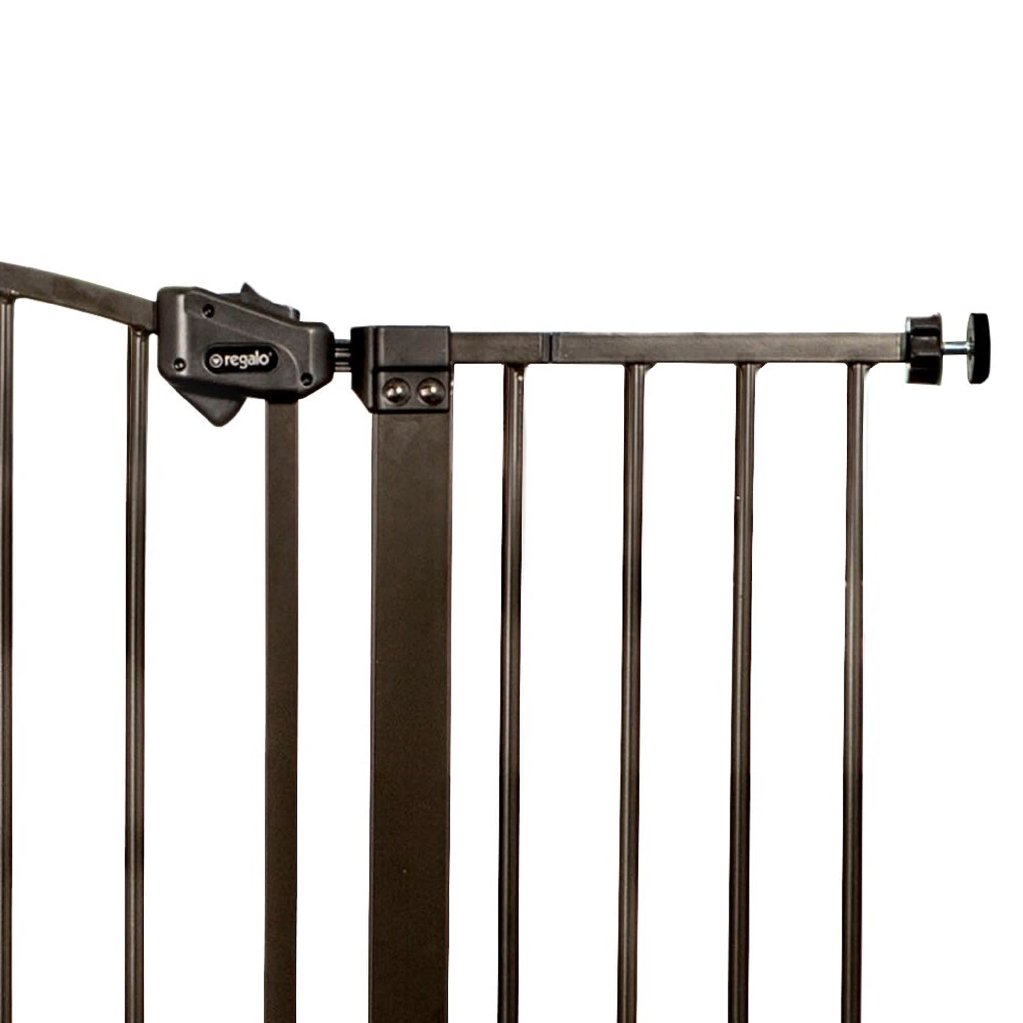 Regalo Easy Step Extra Tall Arched Décor Walk Thru Baby Gate, Includes 4-Inch Extension Kit, 4 Pack Pressure Mount Kit And 4 Pack Wall Mount Kit, Bronze, 36-Inches Tall (Pack Of 1)