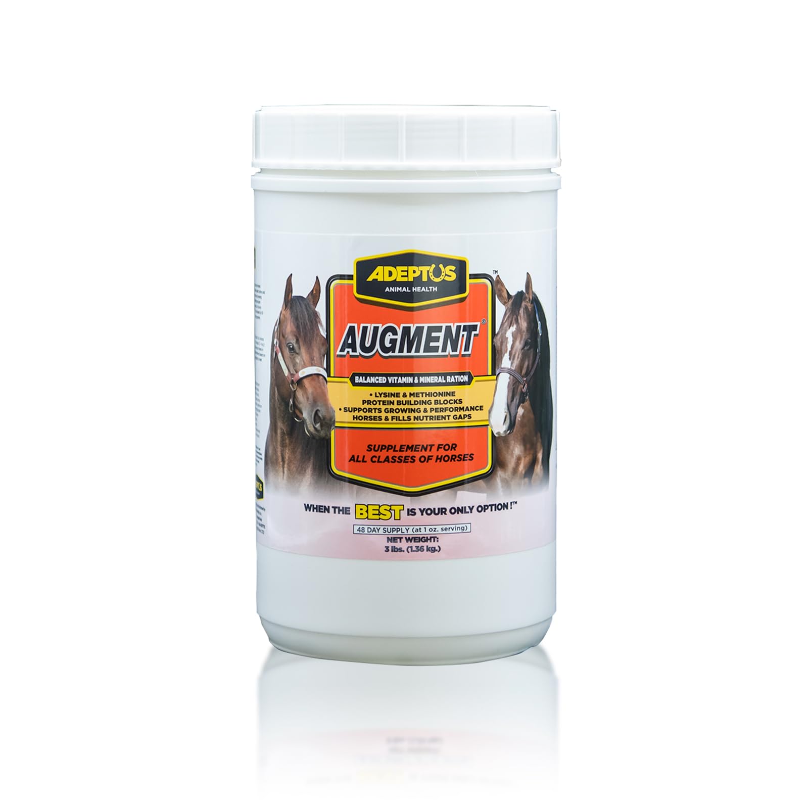 Adeptus Nutrition Augment Vitamin & Mineral Balancer | Daily Horse Nutrition Enhancing Supplement with Biotin, Amino Acids & Min