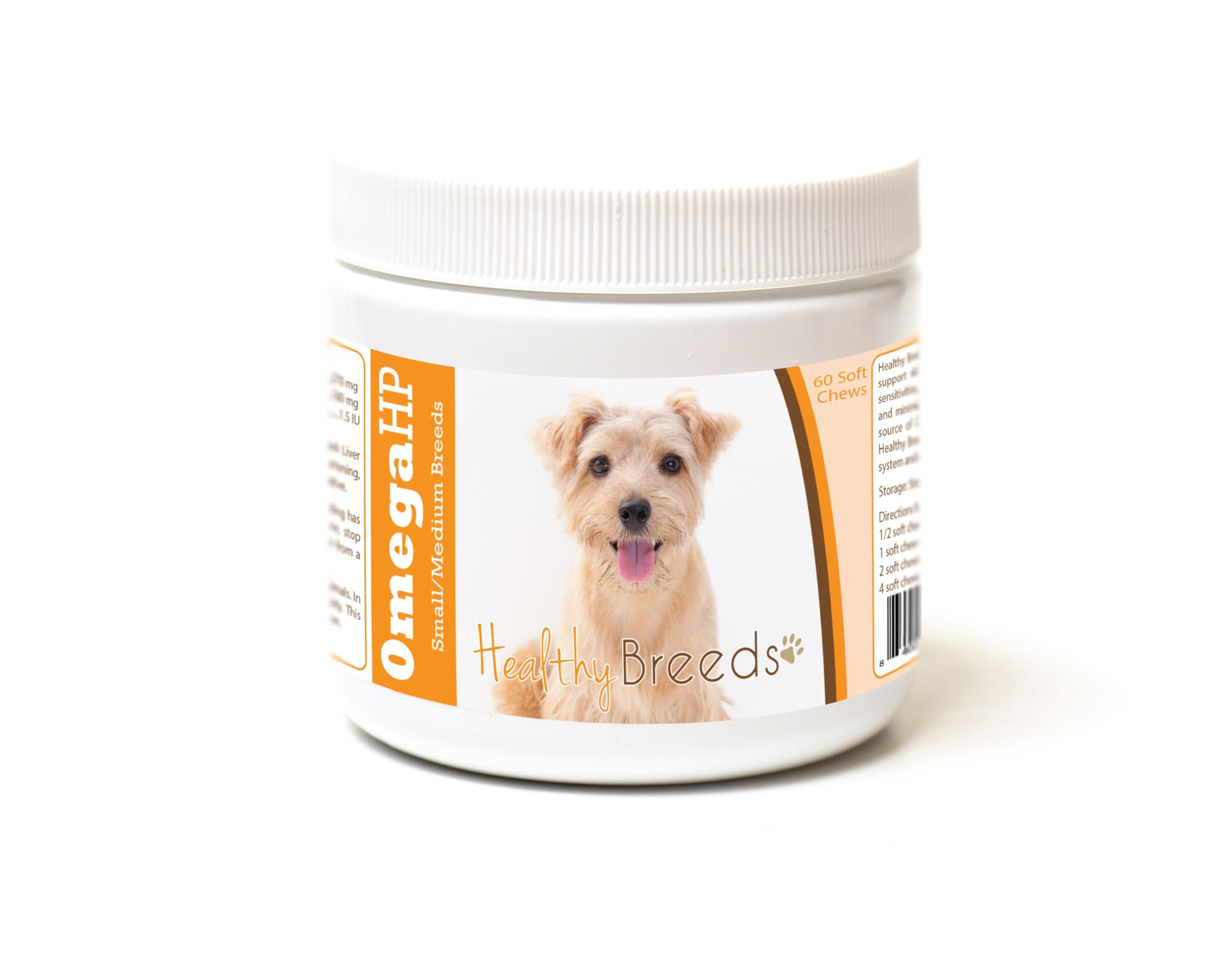 Healthy Breeds Norfolk Terrier Omega HP Fatty Acid Skin and Coat Support Soft Chews 60 Count