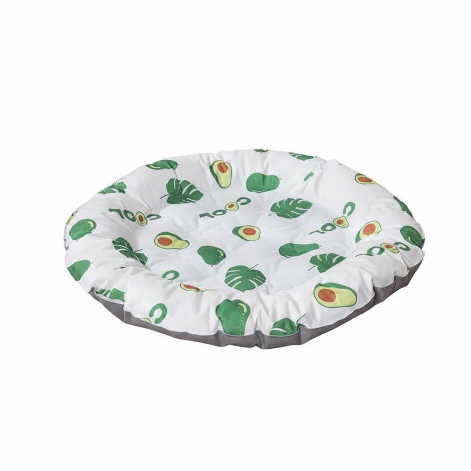 Merishopp Round Cooling Pet Bed Summer Use Feline Cooling Mat Soft Padded Rim for Hot Weather, Green, S | Pet Supplies | Small A