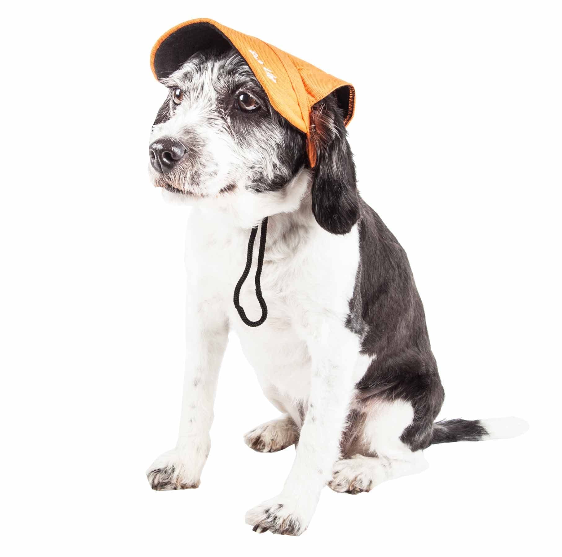 Pet Life ® Fashion Dog Hat With Uv Coverage Protection - Provides More Shade Than A Dog Banadana - Features Ear Holes And Adjustable Jaw-Strings - A Great Addition To Dog Clothes