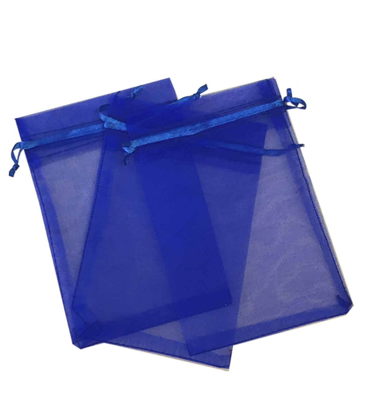 100 Pcs Blue 3X4 Sheer Drawstring Organza Bags Jewelry Pouches Wedding Party Favor Gift Bags Gift Bags Candy Bags Kyezi Design A
