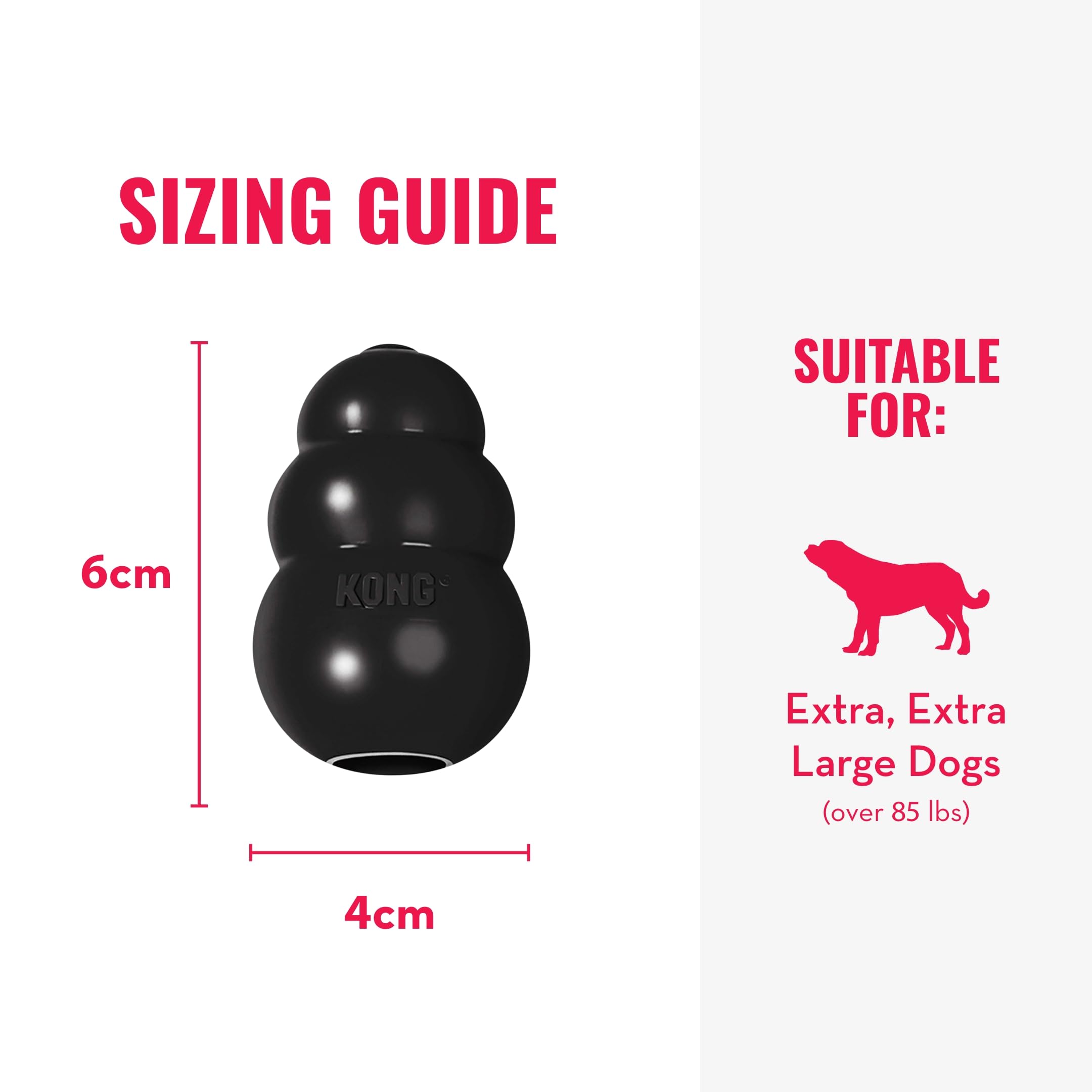 Kong Extreme Dog Toy - Fetch & Chew Toy - Treat-Filling Capabilities & Erratic Bounce For Extended Play Time Most Durable Natural Rubber Material - For Power Chewers - For Xx-Large Dogs