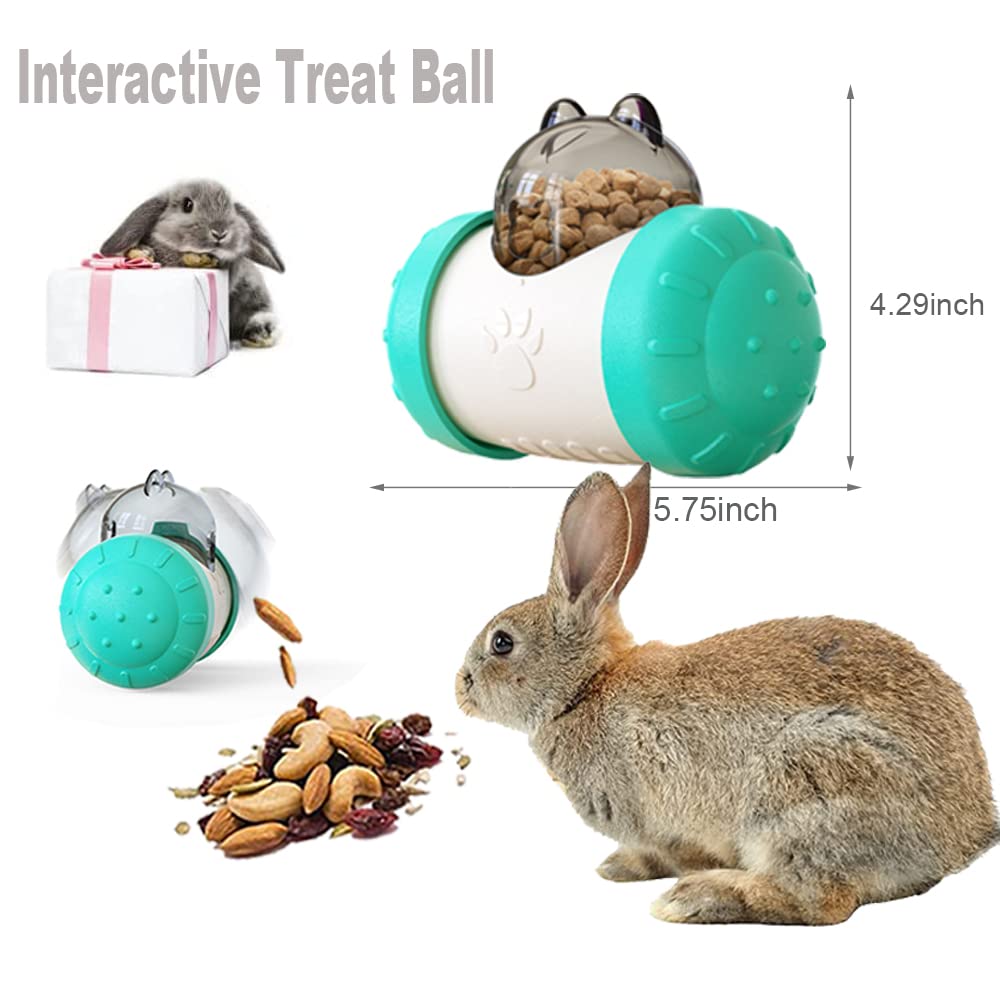 Interactive Treat Ball For Rabbits, Roll And Push, Use With Diced Carrot, Dried Herbs Or Dried Fruit, Snack Toy Ball For Rabbits, Guinea Pigs, Chinchillas, Hamsters, Gerbils, Rat Ect