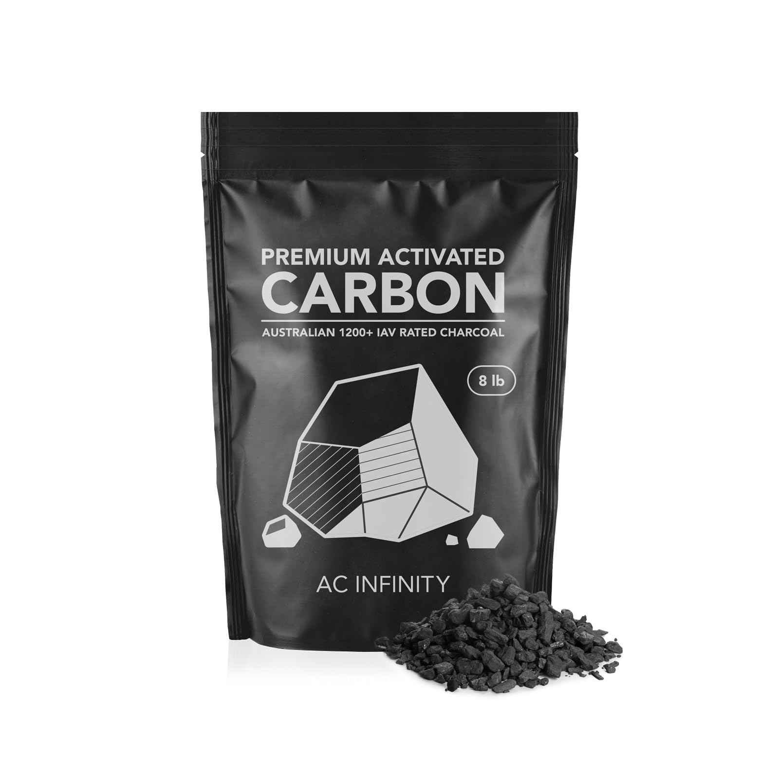 Ac Infinity Premium Activated Carbon, 8 Lb. Australian Charcoal Supply Replacement For 4    & 6    Refillable Carbon Filters, Ai