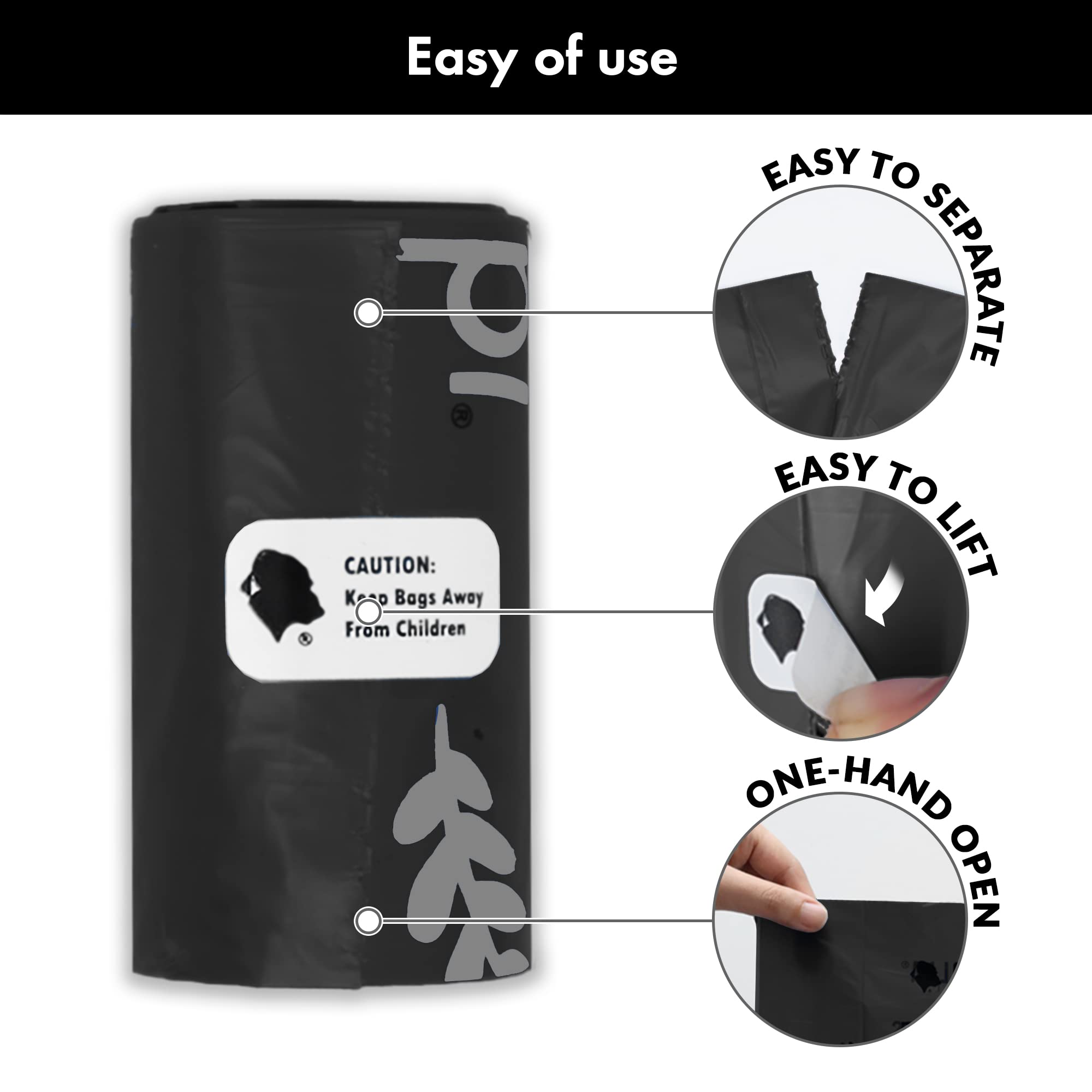 Gorilla Supply Dog Poop Waste Bags With Dispenser And Leash Tie, 9' X 13', Black, 1000 Count