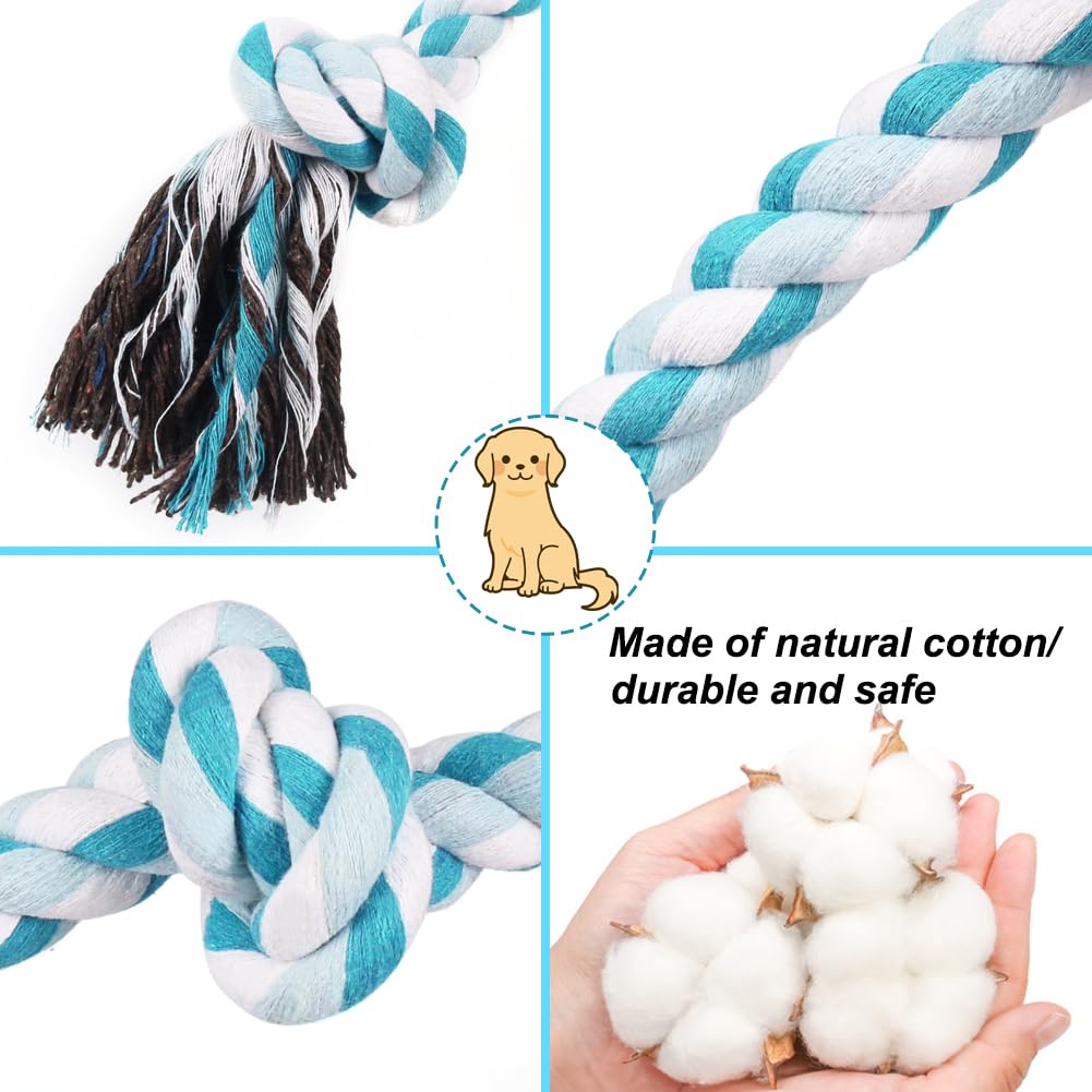 Szee Dog Rope Toys, 24 In 3 Knots Chew Rope For Medium And Large Dogs, Natural Cotton Pet Pull Toy For Tug Of War And Teeth Clea