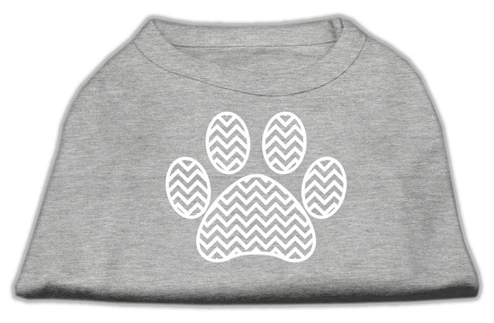 Mirage Pet Products Chevron Paw Screen Print Shirt X-Large Grey