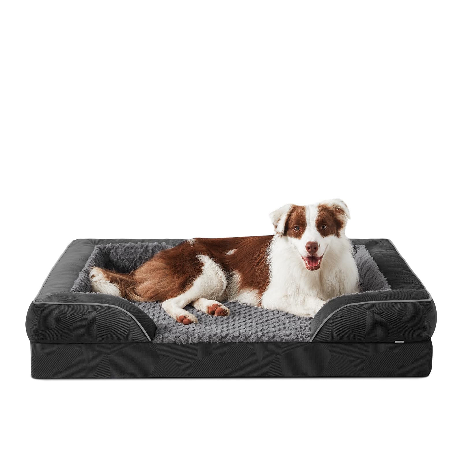 INVENHO Orthopedic Dog Bed for Large Dogs, Washable Waterproof, Egg-Crate Foam Dog Couch Bed with Washable Removable Cover, Wate