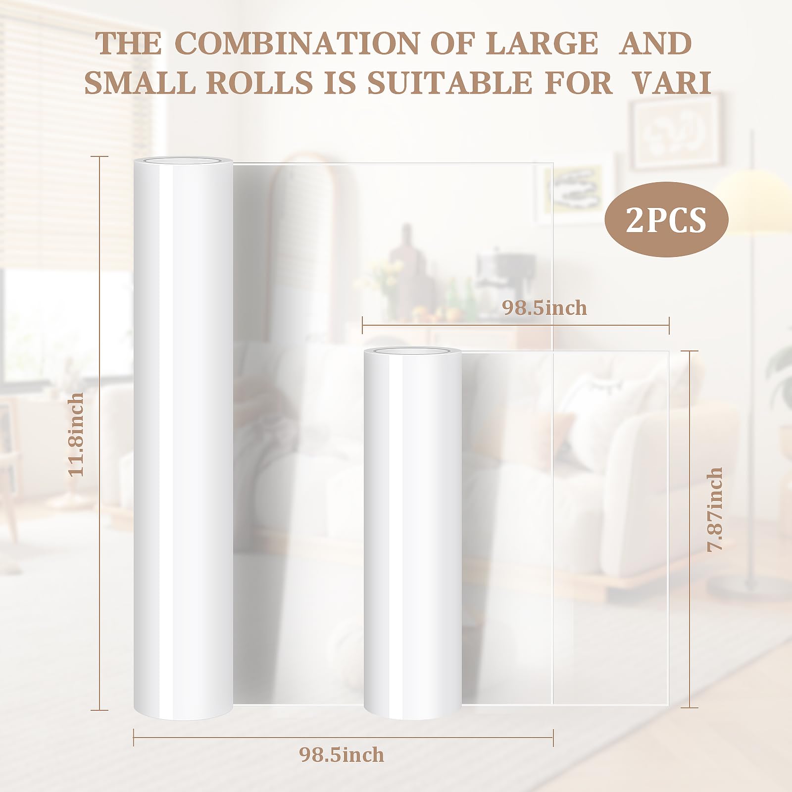 2Rolls Anti Cat Scratch Furniture Protector, Couch Protector From Cat Claws - Heavy-Duty, Easy-To-Apply Scratching Deterrent And