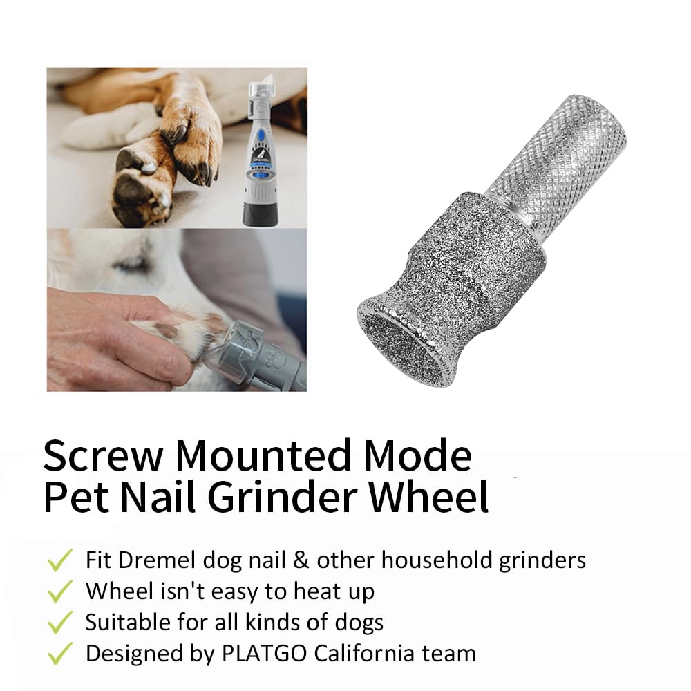 Platgo Flasha+60 Diamond Dog Nail For Dremel, Screw-Mounted Mode Nail Dremel Tool For Dogs, Especially Suitable For Long-Haired