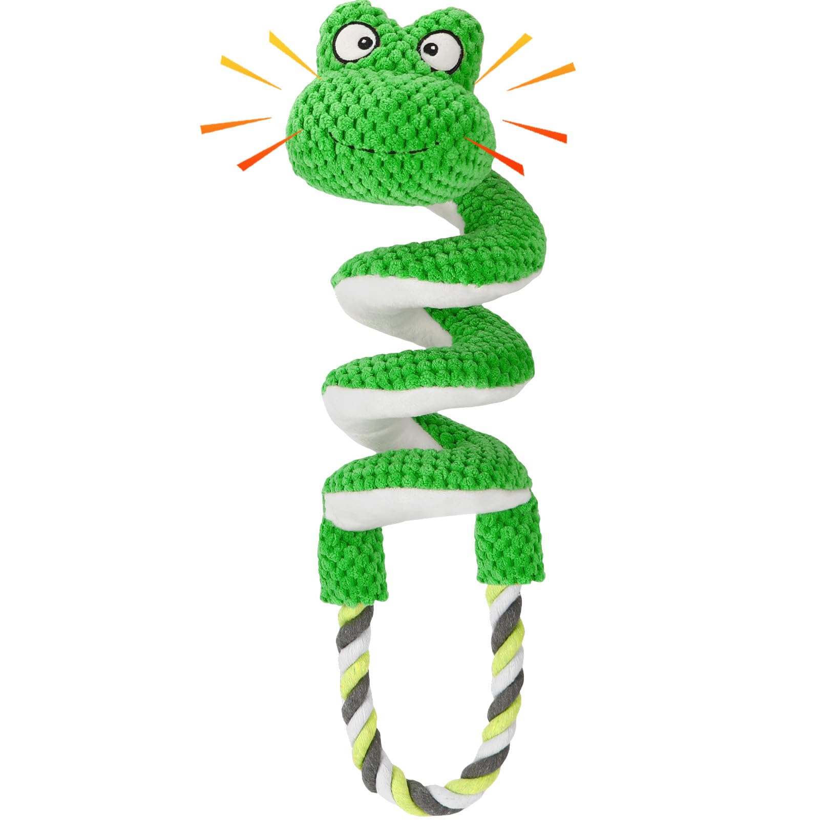 Letsmeet Interactive Squeaky Dog Toys With Pull Rope, Large Dog Tug Of War Toy, Plush Puppy Chew Toys For Dental Health, Great F