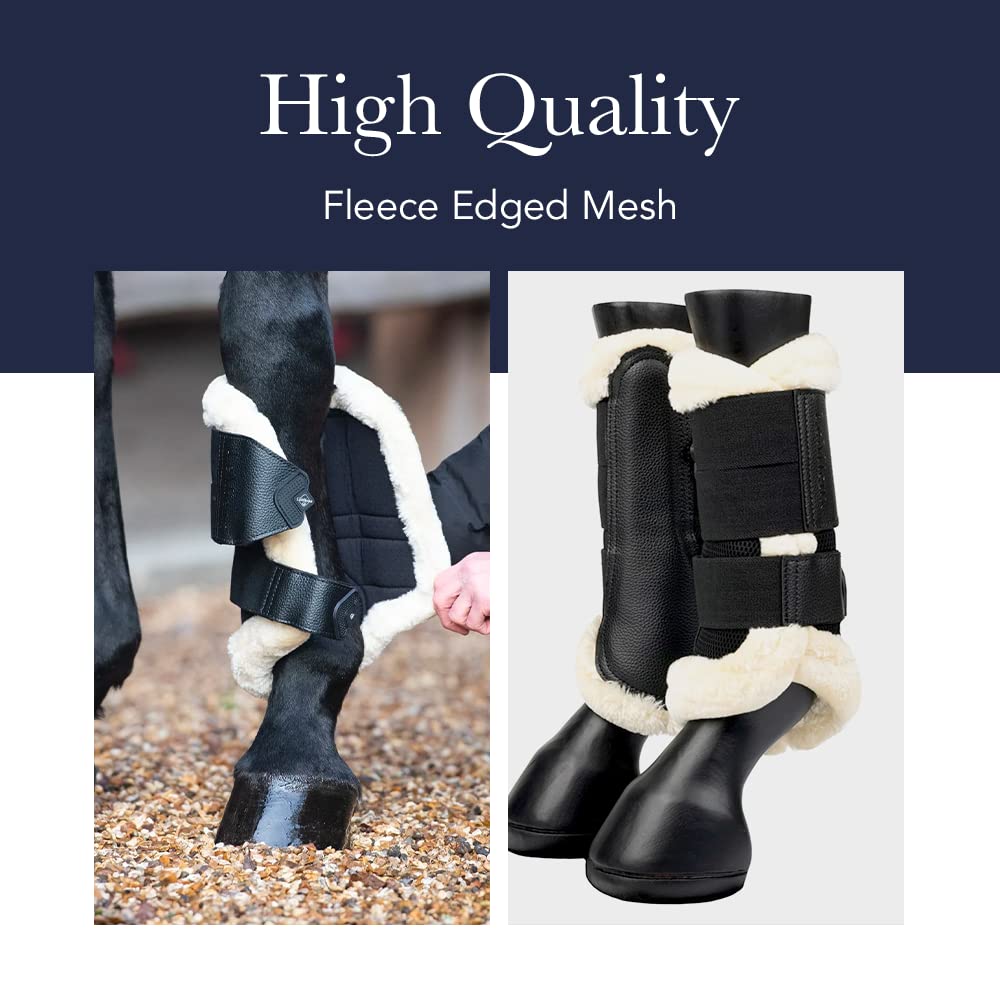 Lemieux Mesh Brushing Horse Boots - Protective Gear And Training Equipment - Equine Boots, Wraps & Accessories (Black - Xlarge)