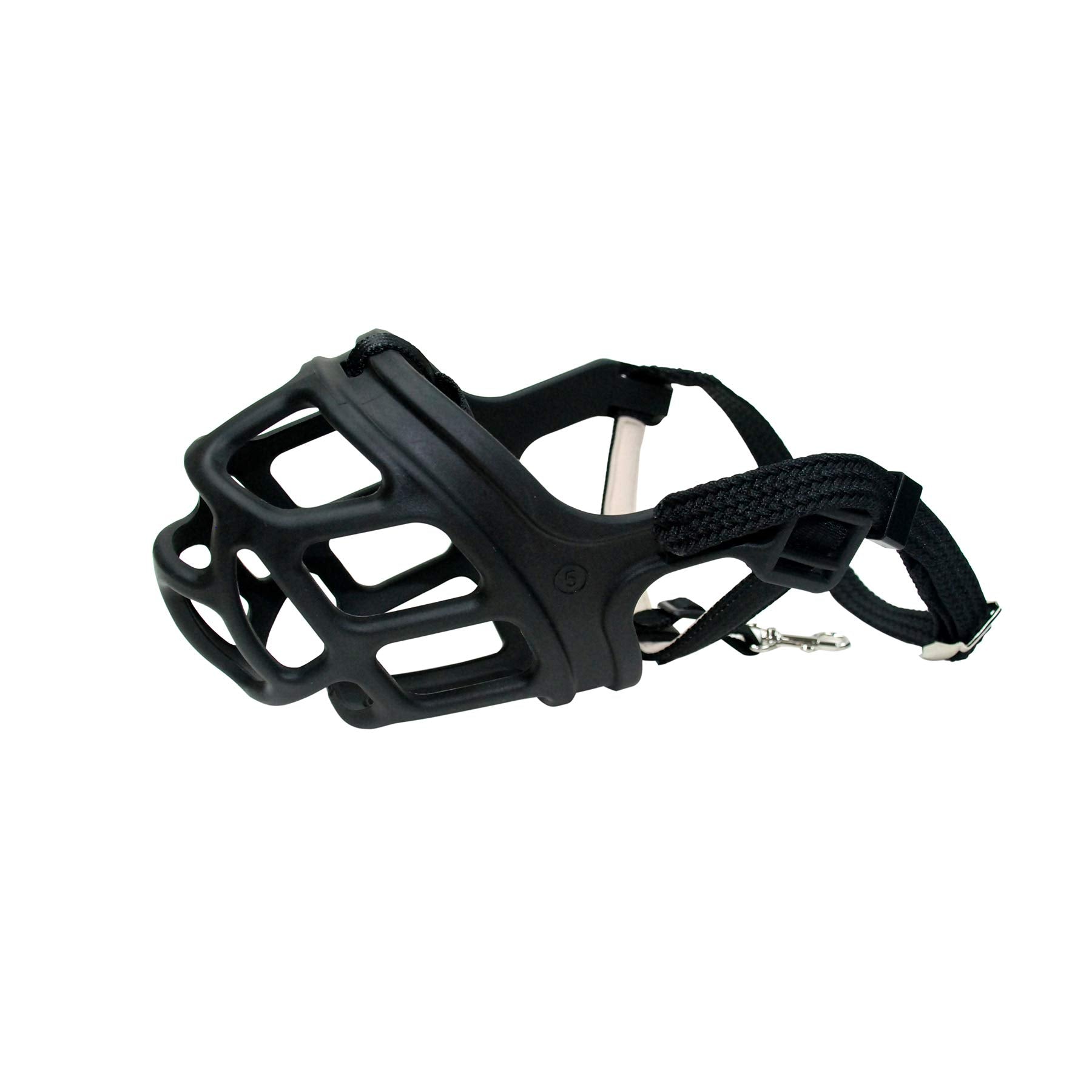 ZEUS Alpha TPR Muzzle for X-Large Dogs - Comfort Fit, Prevents Biting, Barking, Chewing - Black, Model 92675