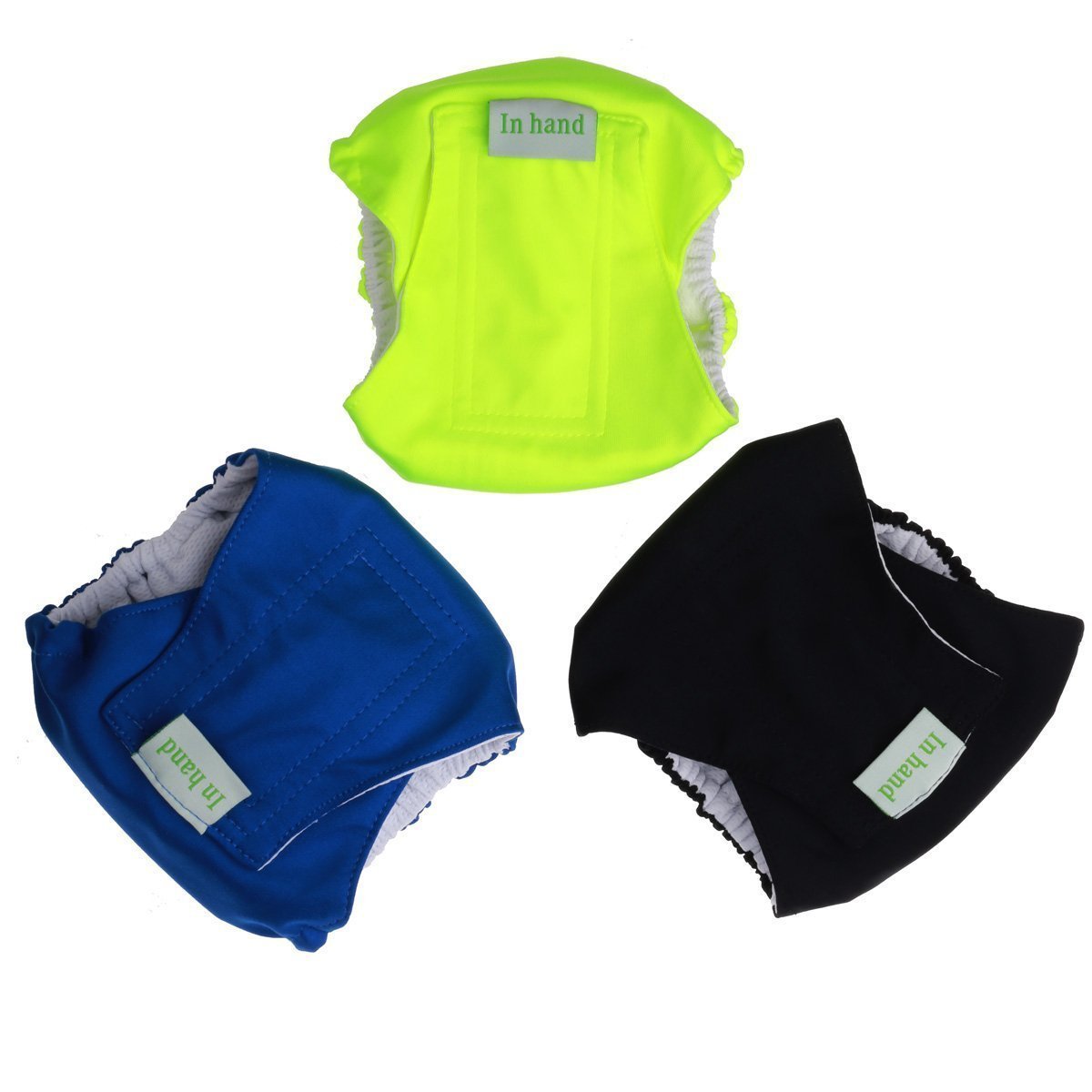 In hand Washable Durable Male Dog Diapers(Pack of 3), Premium Reusable Belly Bands Belly Wrap for Male Dog, Comfy Doggie Diapers