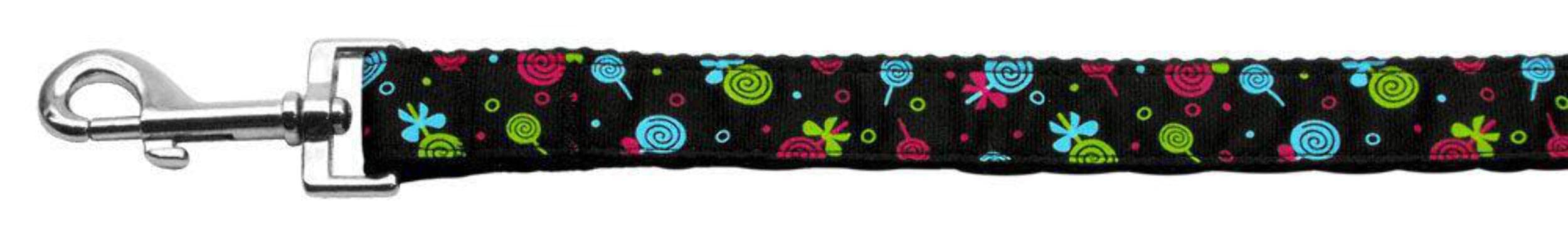 Mirage Pet Products Lollipops Nylon Ribbon Leash for Pets, 3/8-Inch by 4-Feet, Bright Pink