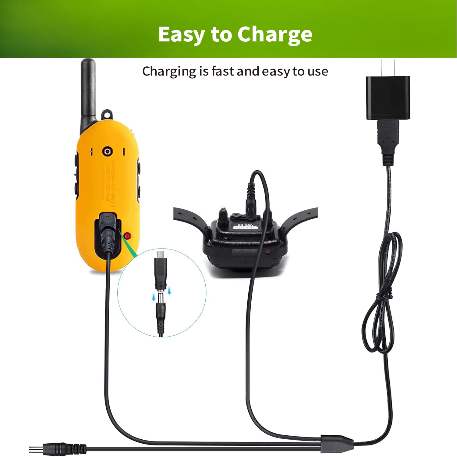 Fit For Patpet, Bousnic, Mini Educator, Petrainer, Tbi Pro, Petspy Barking Collar, 12-In-1 Training Collar Usb Charging Cable Co