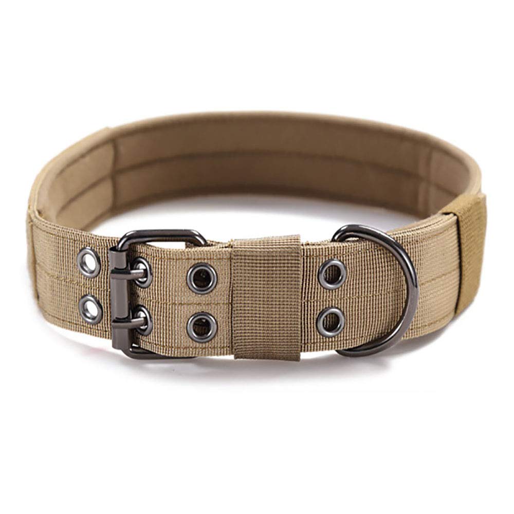 Love Dream Tactical Dog Collar, Adjustable Military Dog Collar with Metal D Ring and Buckle Heavy Duty Nylon Training Dog Collar