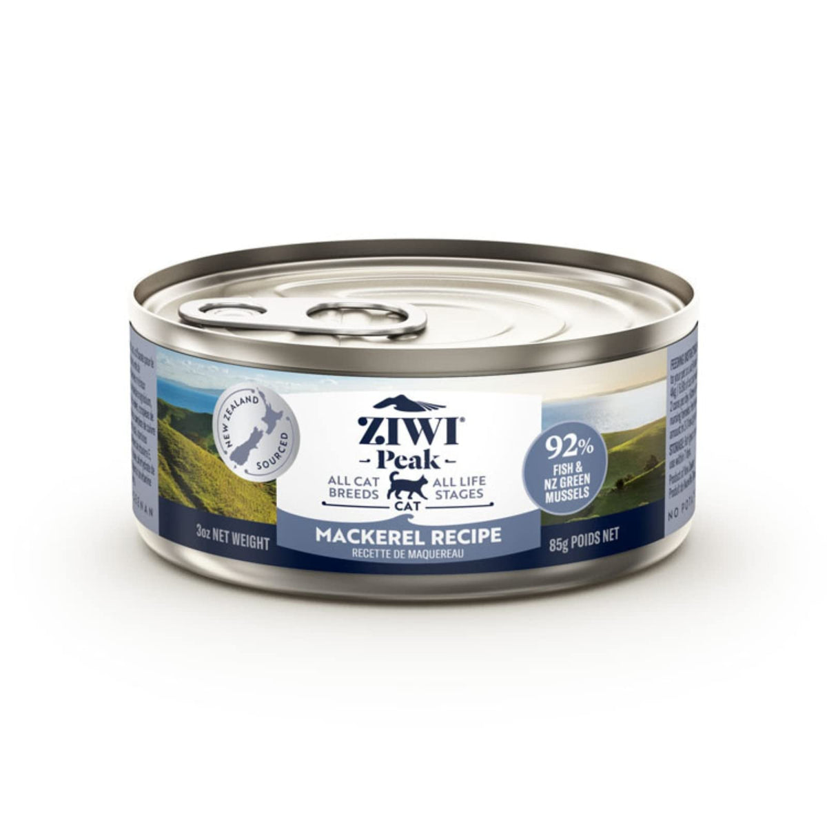 Ziwi Peak Canned Wet Cat Food - All Natural, High Protein, Grain Free, Limited Ingredient, With Superfoods (Mackerel, Case Of 24, 3Oz Cans)