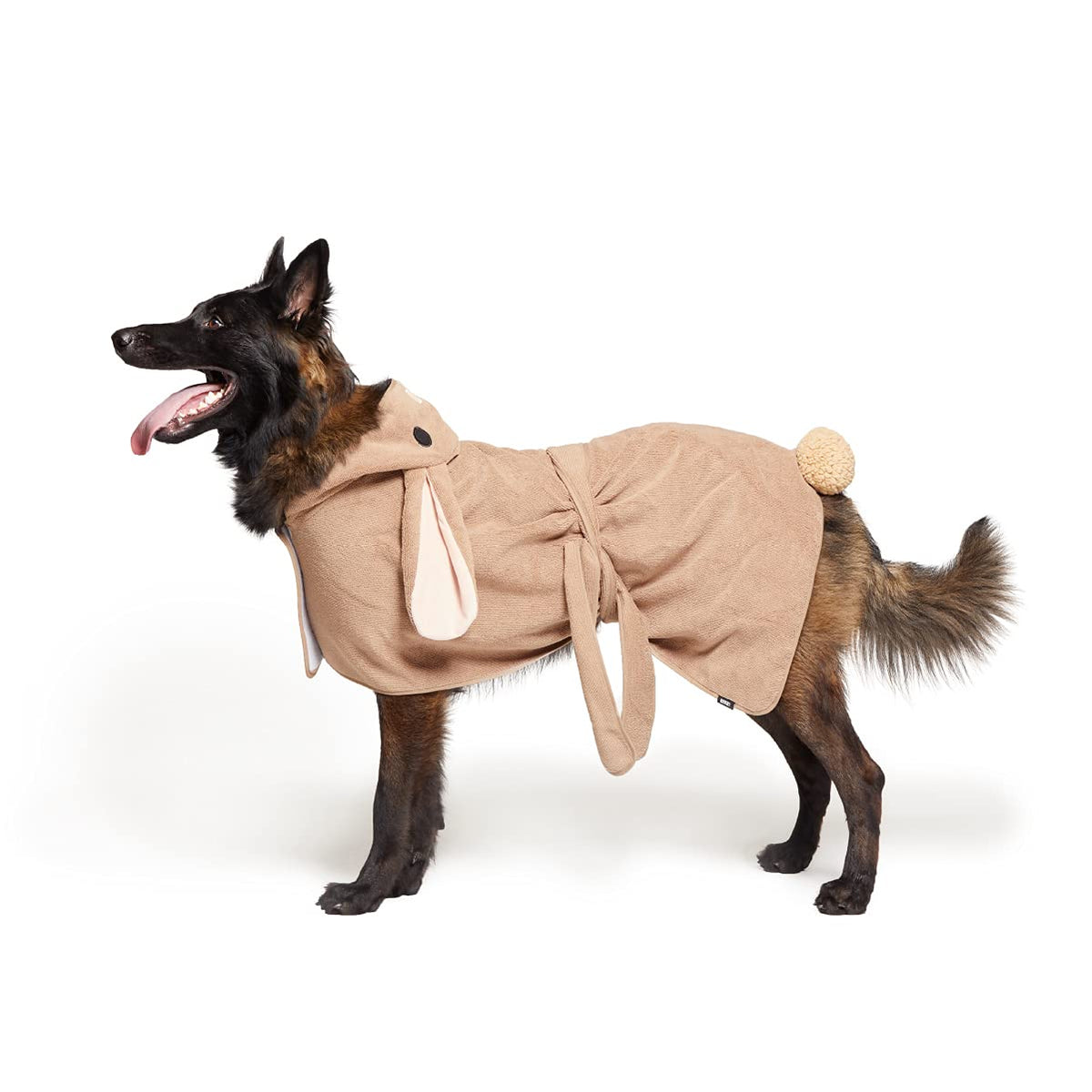 Barkbox Dog Bathrobe Towel - Lightweight, Super Cute Fast Drying Bathrobe For Dogs - Rabbit (Large)