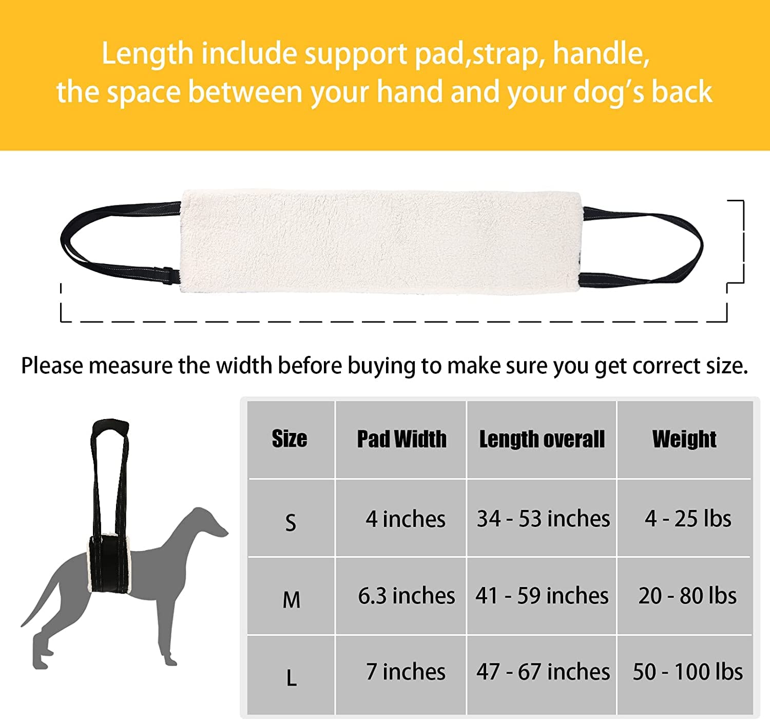 Dog Sling For Back Legs,Dog Sling For Large Dogs Hind Leg Support,Dog Lifting Harness For Rear Legs,Dog Sling Help Lift Dogs Rear For Canine Aid Old K9 Cruciate Ligament Rehabilitation (L)
