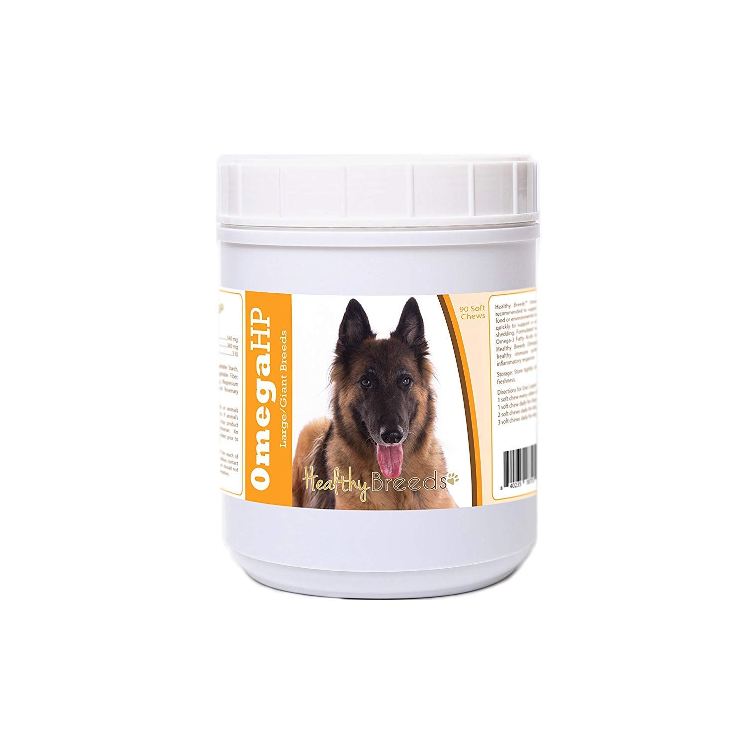 Healthy Breeds Belgian Tervuren Omega HP Fatty Acid Skin and Coat Support Soft Chews 90 Count
