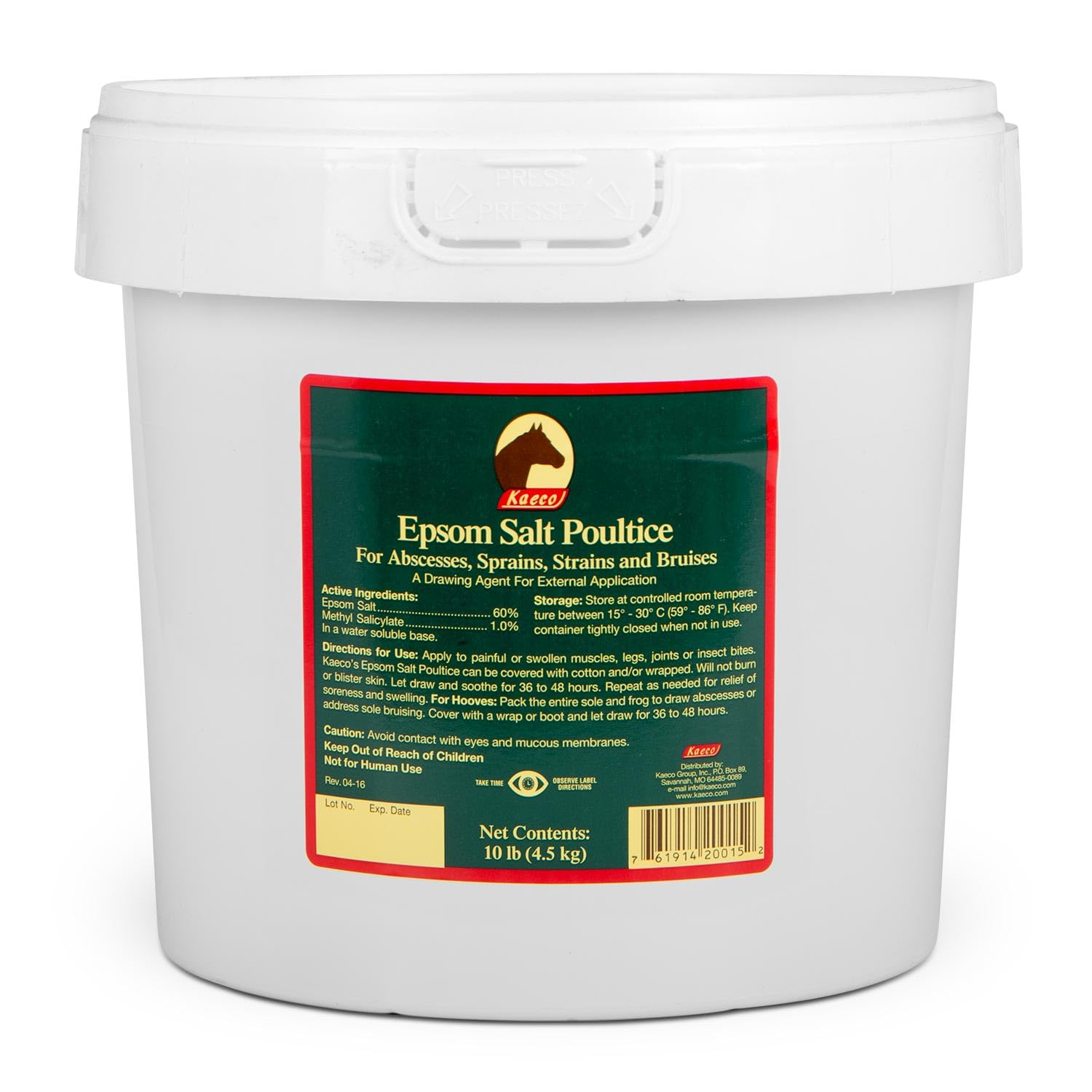 KAECO Epsom Salt Poultice Horse Supplement, 10-LB TUB