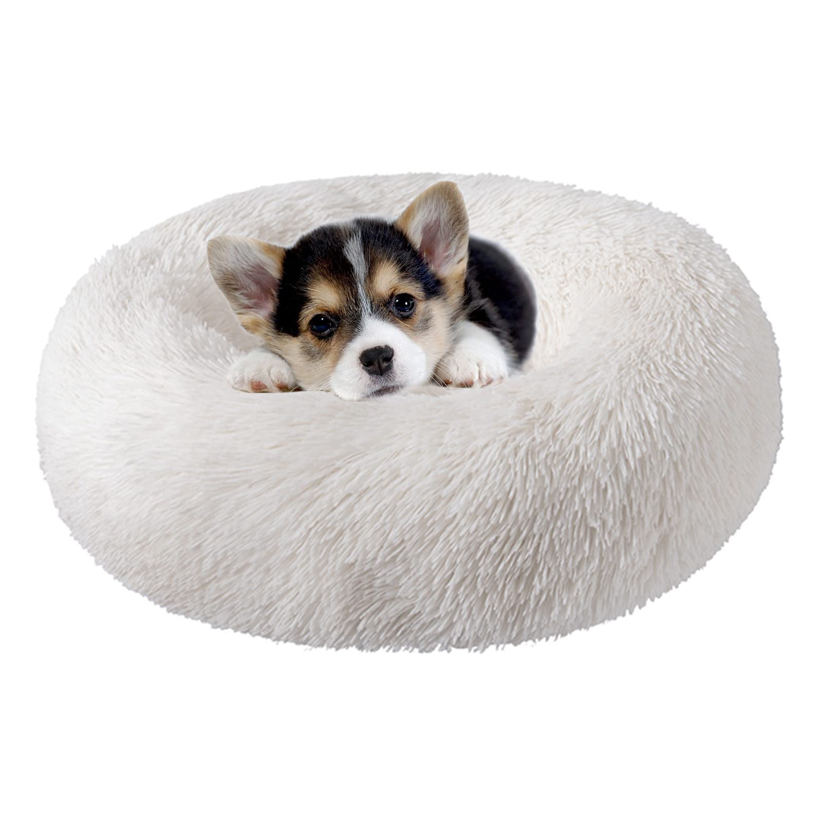 Nisrada Cat Beds For Indoor Cats,24 Inch Dog Bed For Small Melium Large Dogs, Washable-Round Pet Bed For Puppy And Kitten With Slip-Resistant Bottom