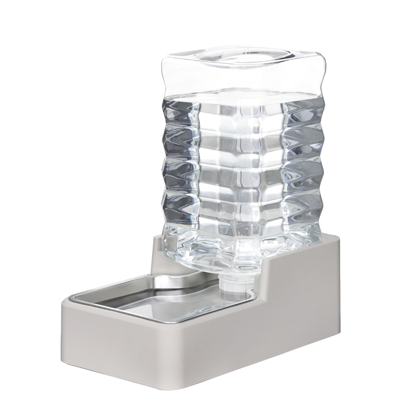 RIZZARI Stainless Steel Pet Water Feeder: 8L Large Gravity Waterer, Less Refills for Busy Owners - Leak-Proof Auto Refill - Anti