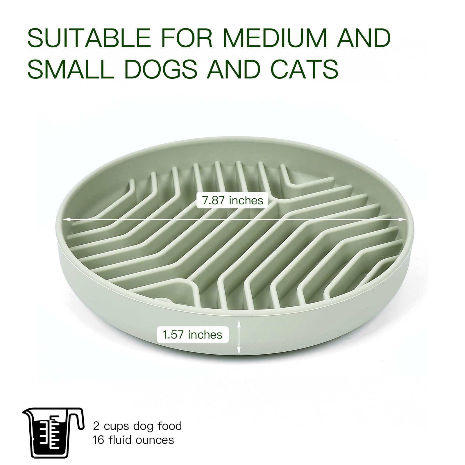 Slow Feeder Dog Bowls, Puzzle Silicone Dog Feeding Bowls with Suction Cups, Anti-Choking, Non-Slip Design, Reduces Boredom, Anxi
